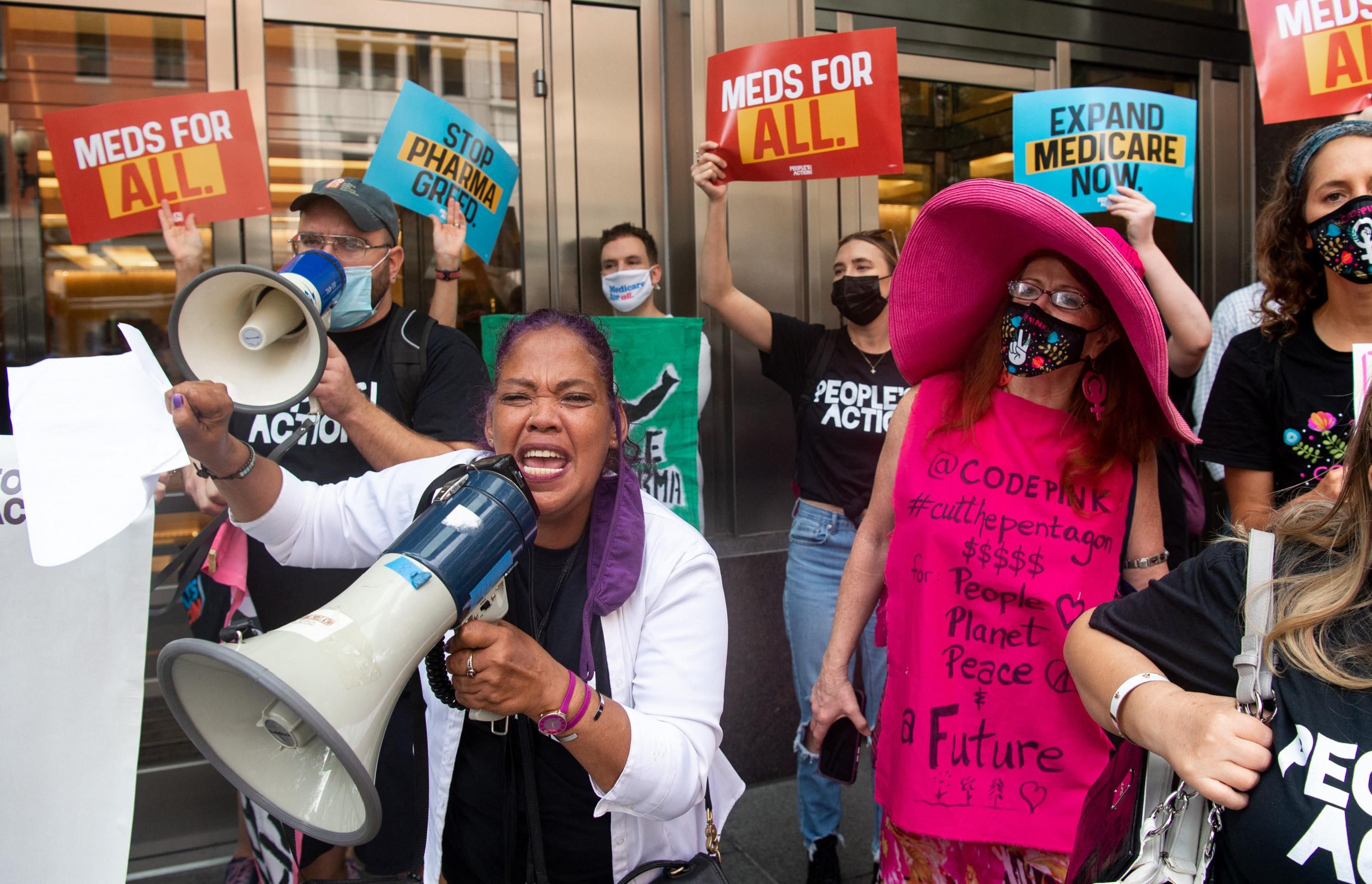 Demonstrators protest Big Pharma lobbying