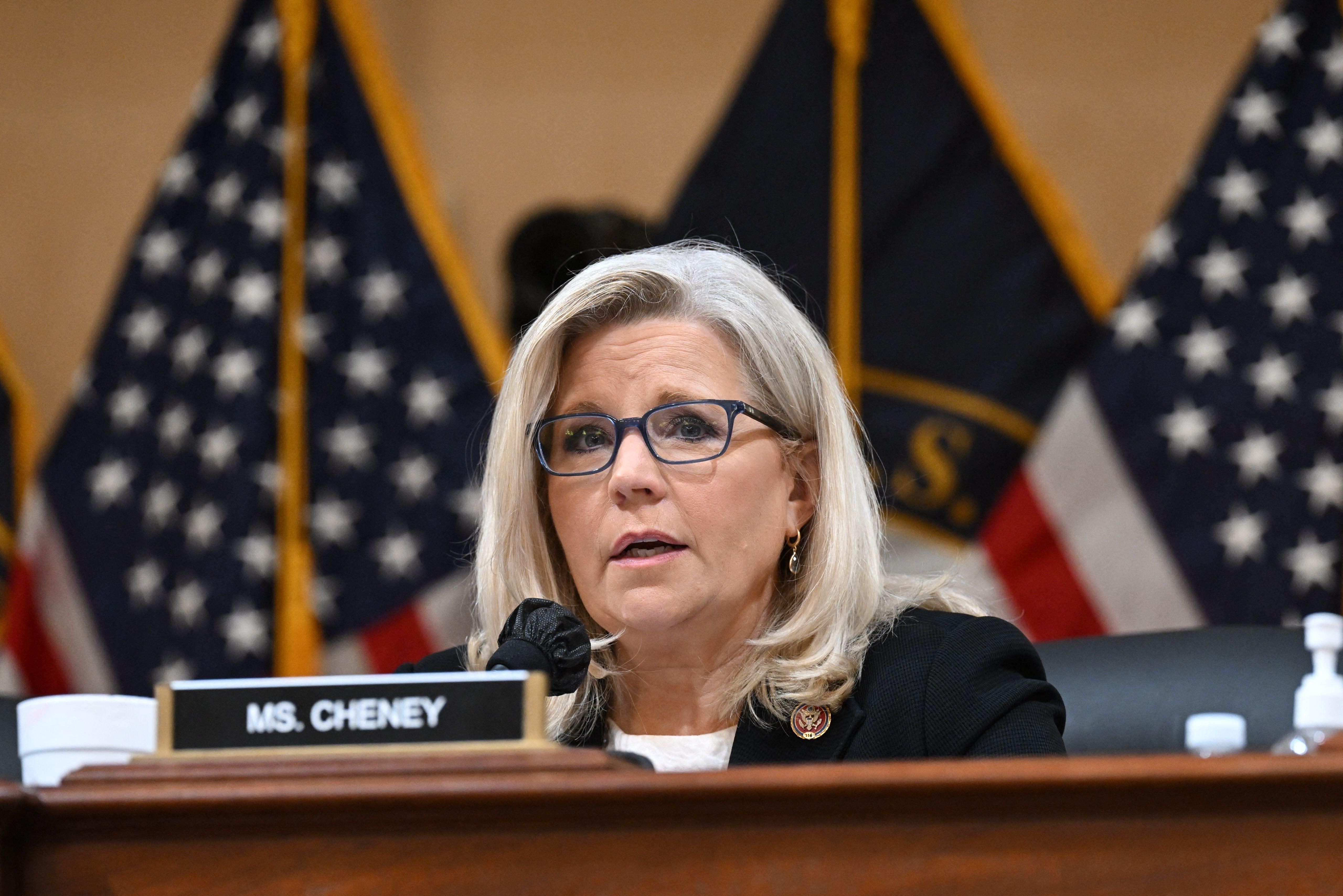 Rep. Liz Cheney (R-Wyo.) speaks during a House January 6 committee hearing on July 12, 2022 in Washington, D.C.
