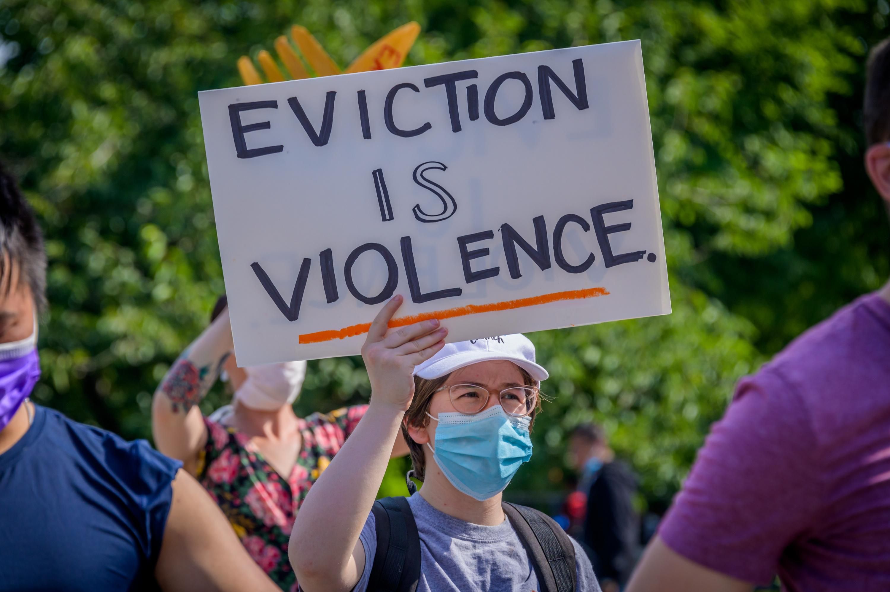 Eviction is Violence sign