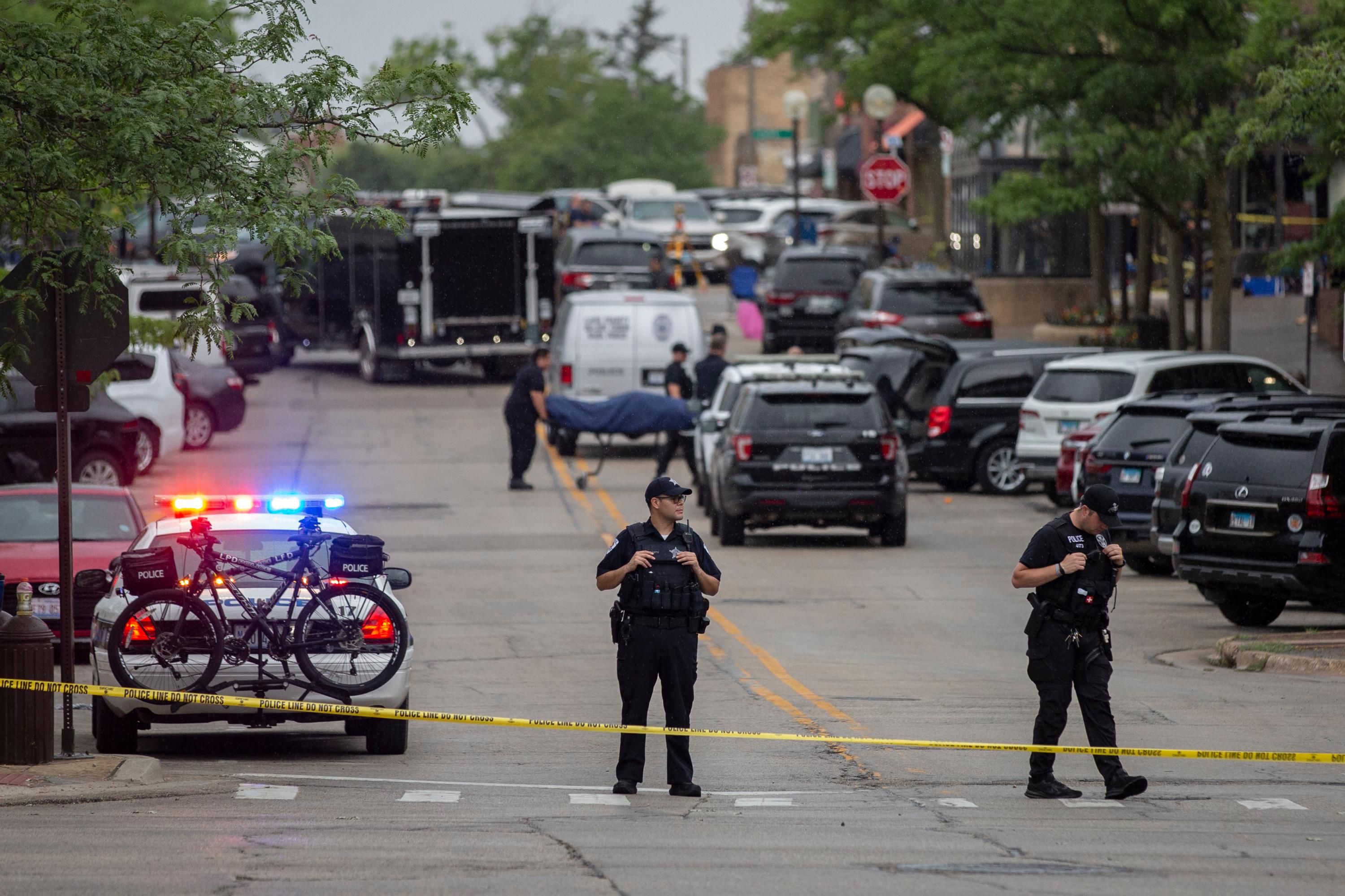 Aftermath of Highland Park shooting