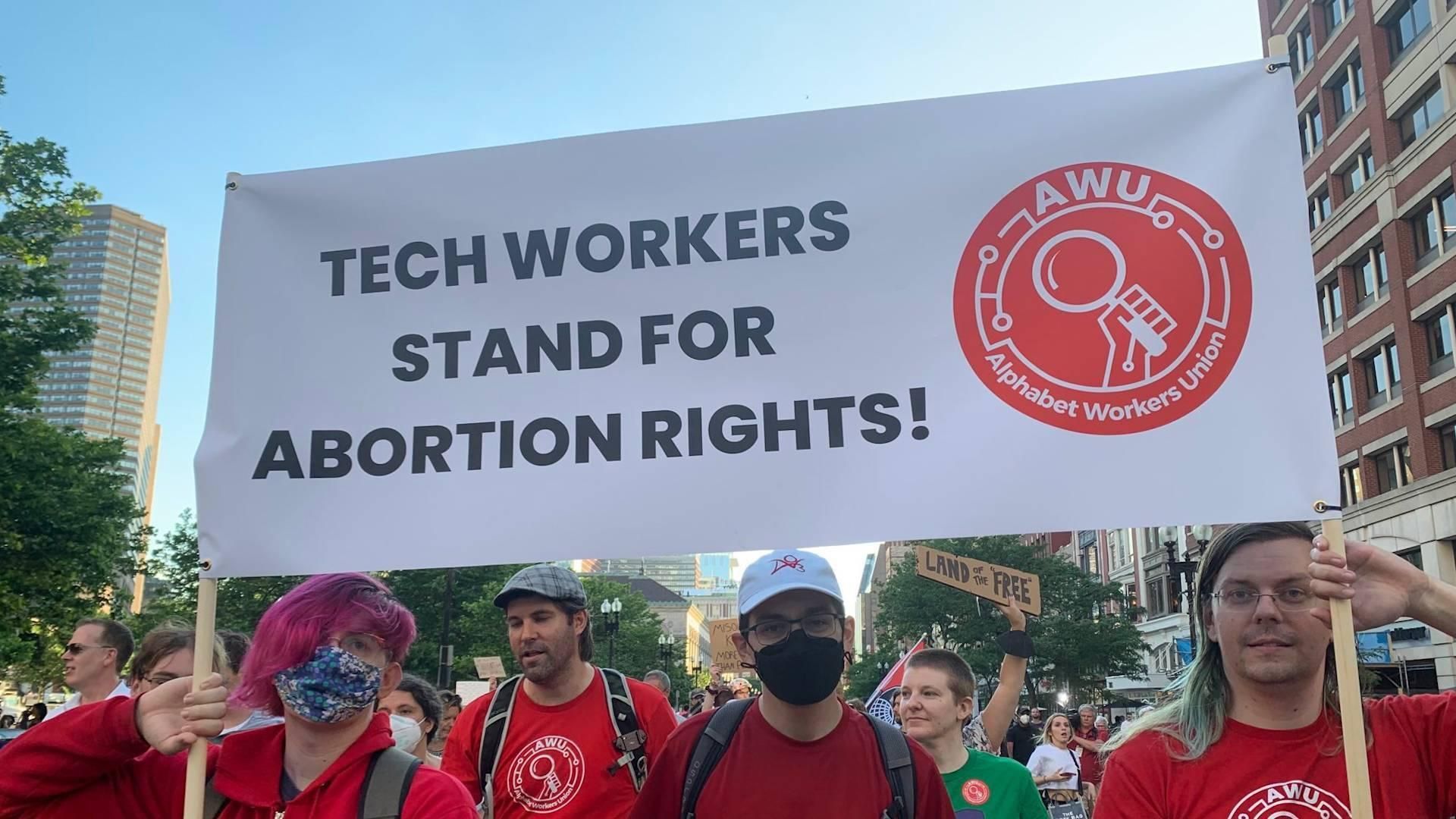 Alphabet workers for abortion rights