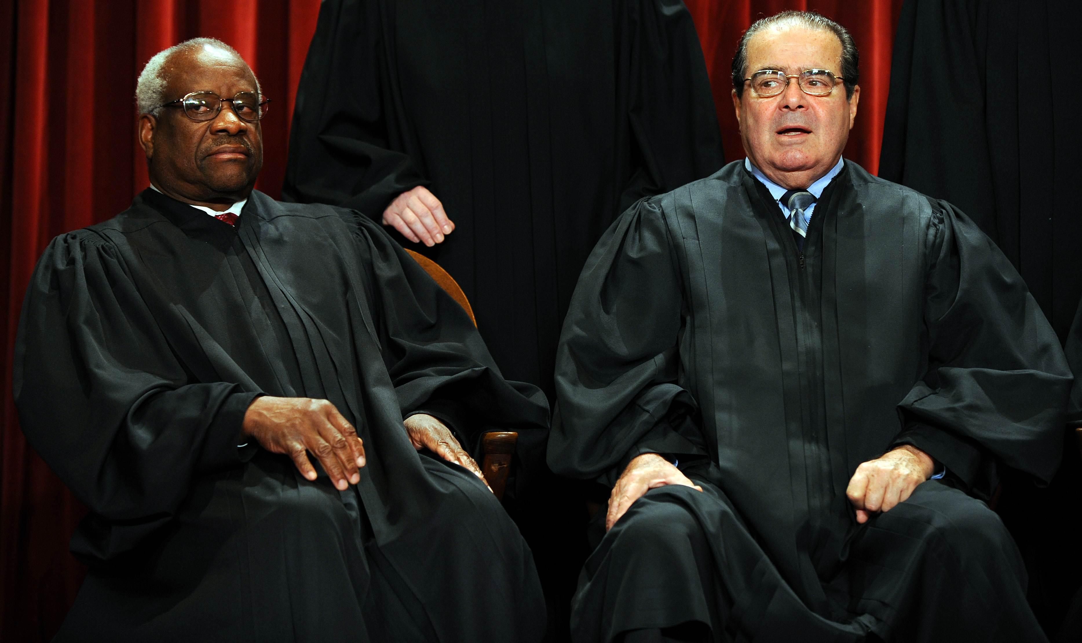 Clarence Thomas and Antonin Scalia