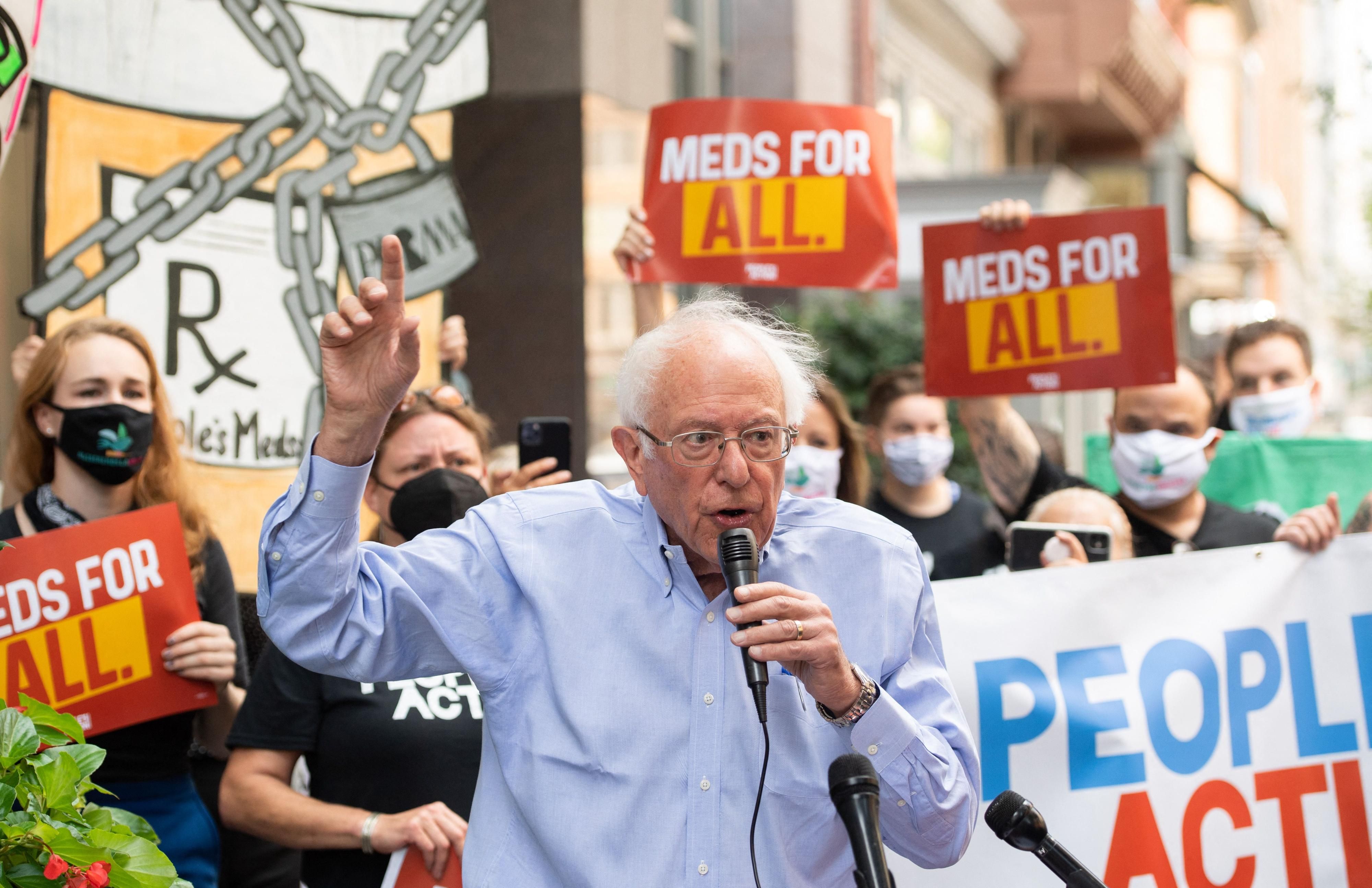 Bernie Sanders at "Meds for All" rally