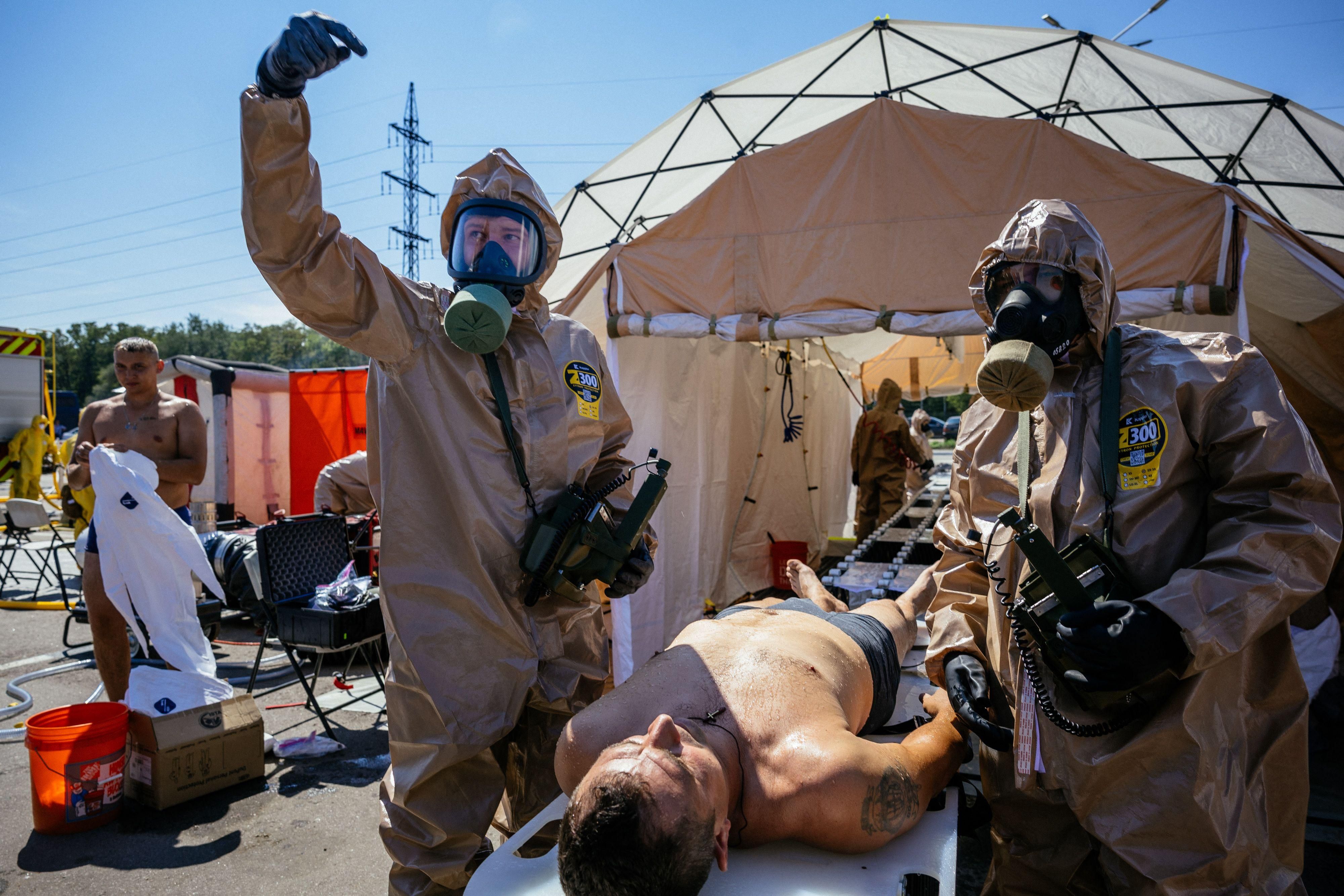Nuclear response exercise near Zaporizhzhia in Ukraine