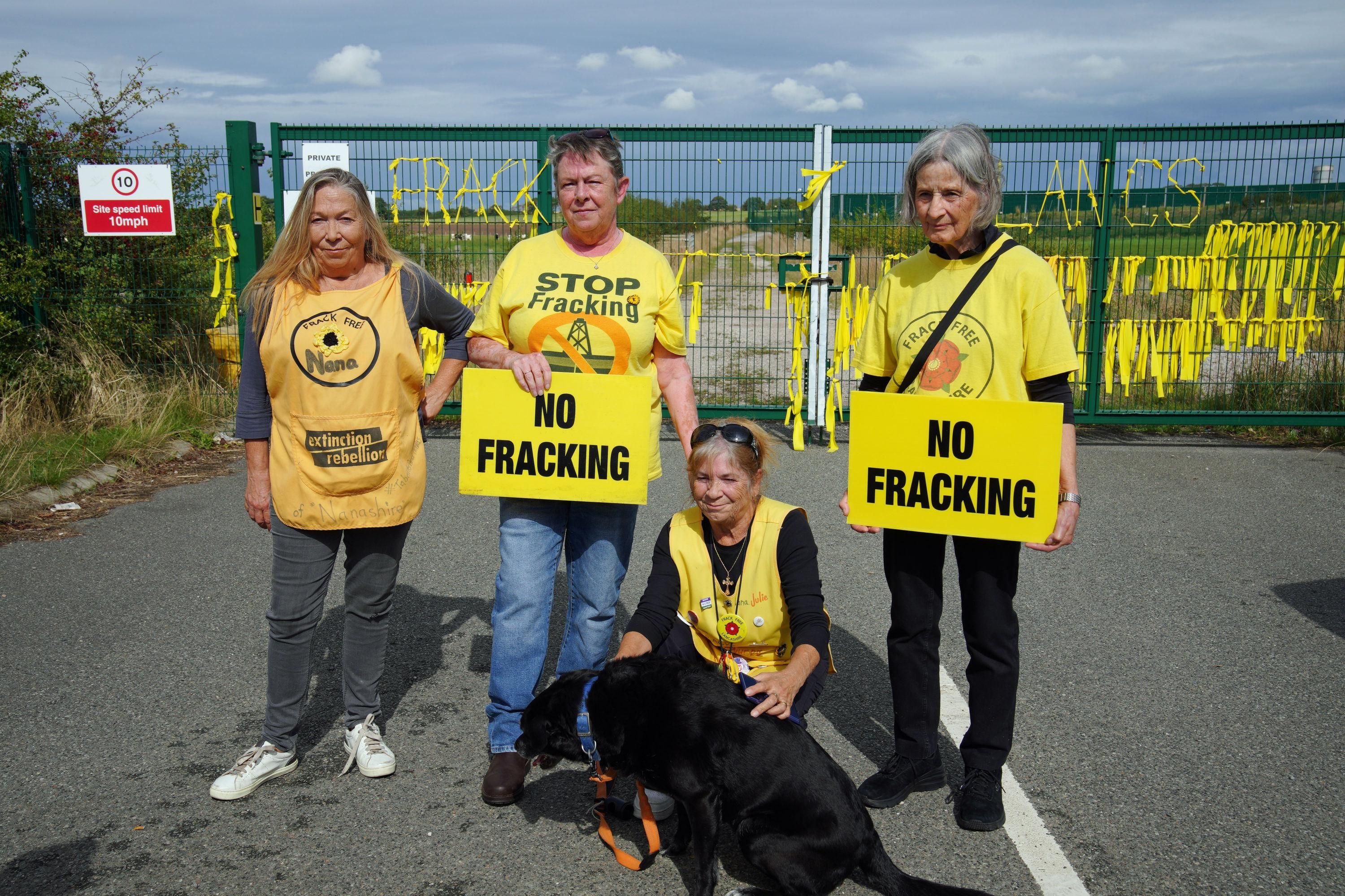 anti-fracking protest in UK