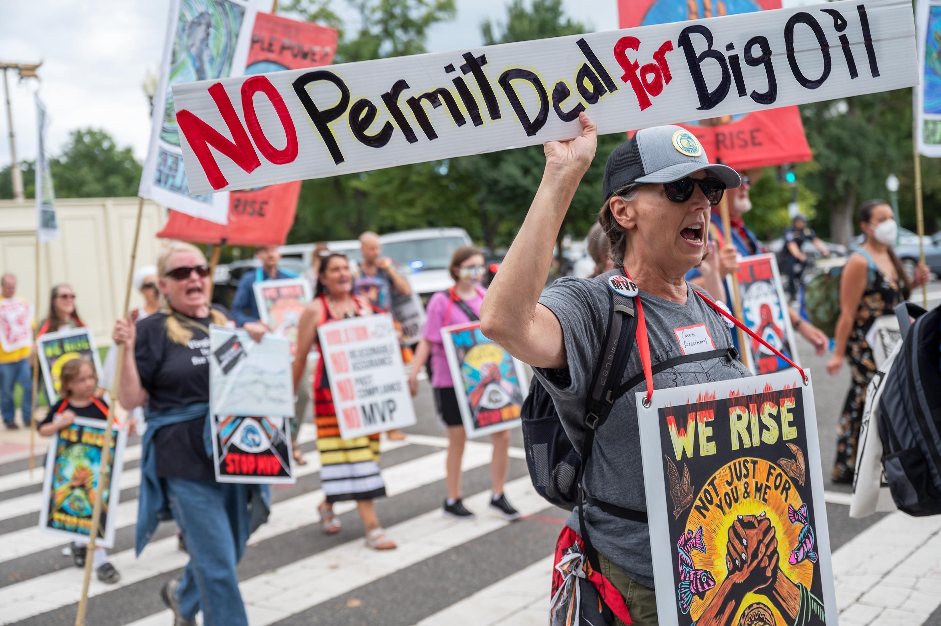 No Permit Deal for Big Oil sign