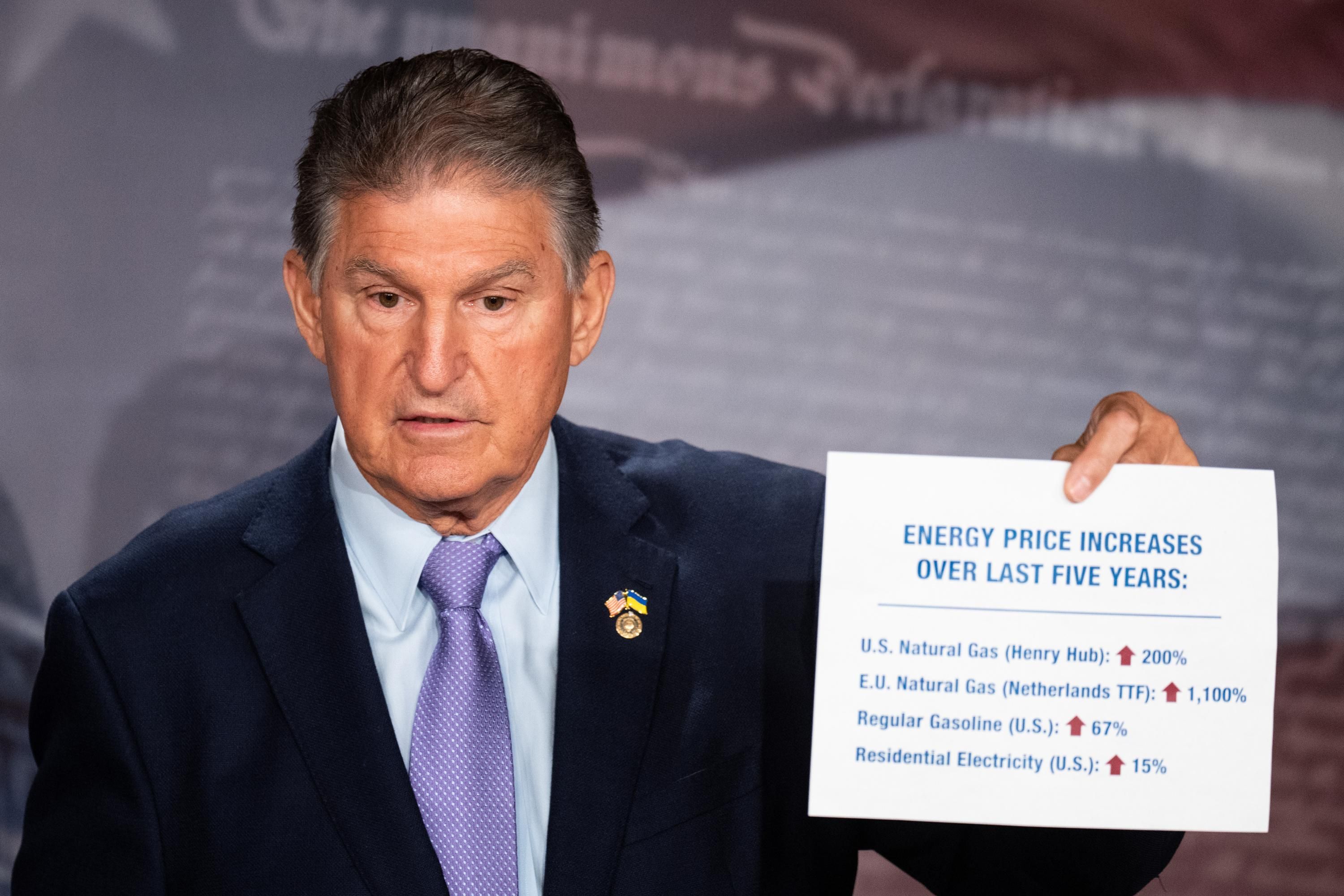 Sen. Joe Manchin holds a press conference