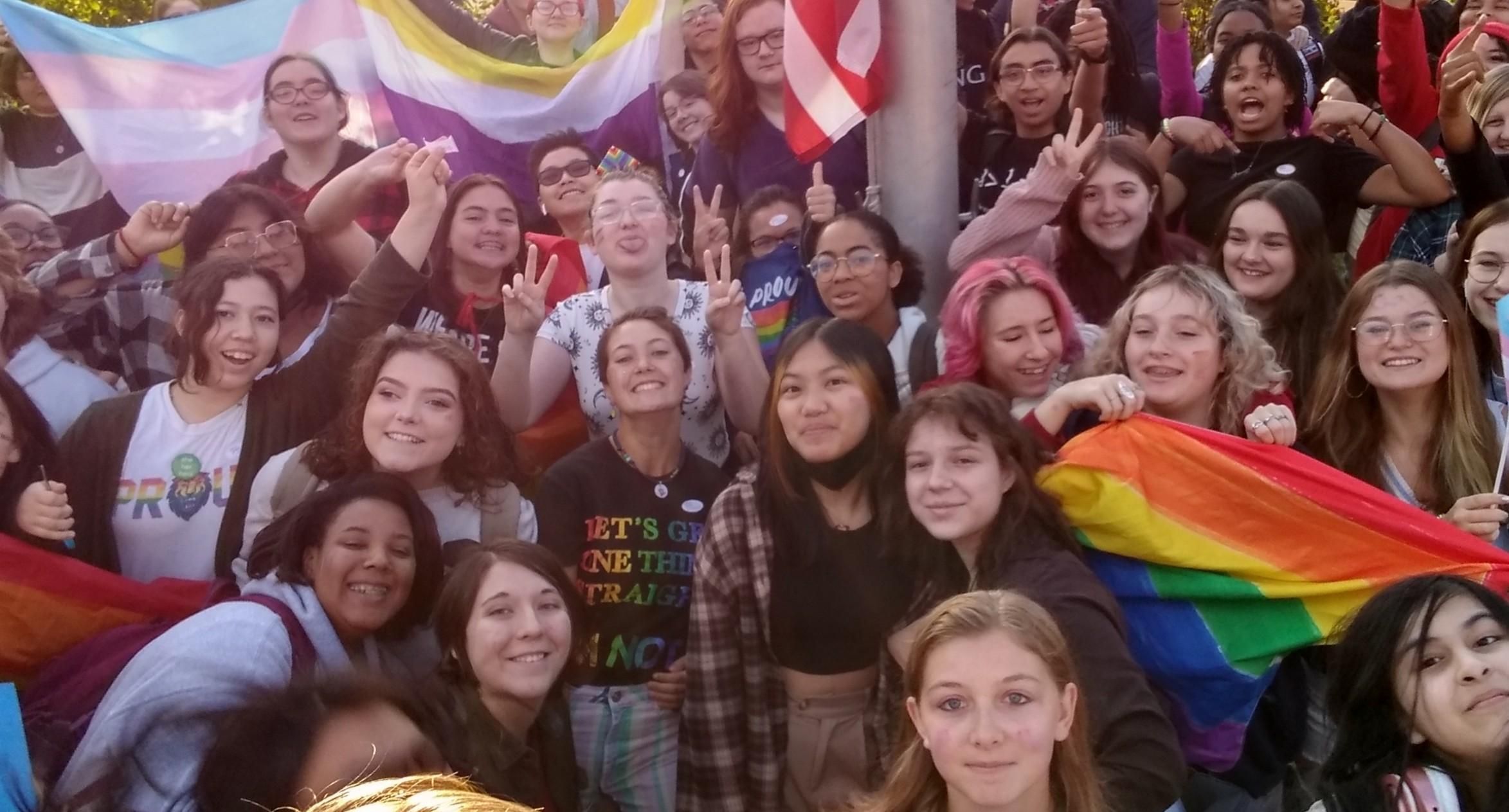 Virginia student walkout transgender rights