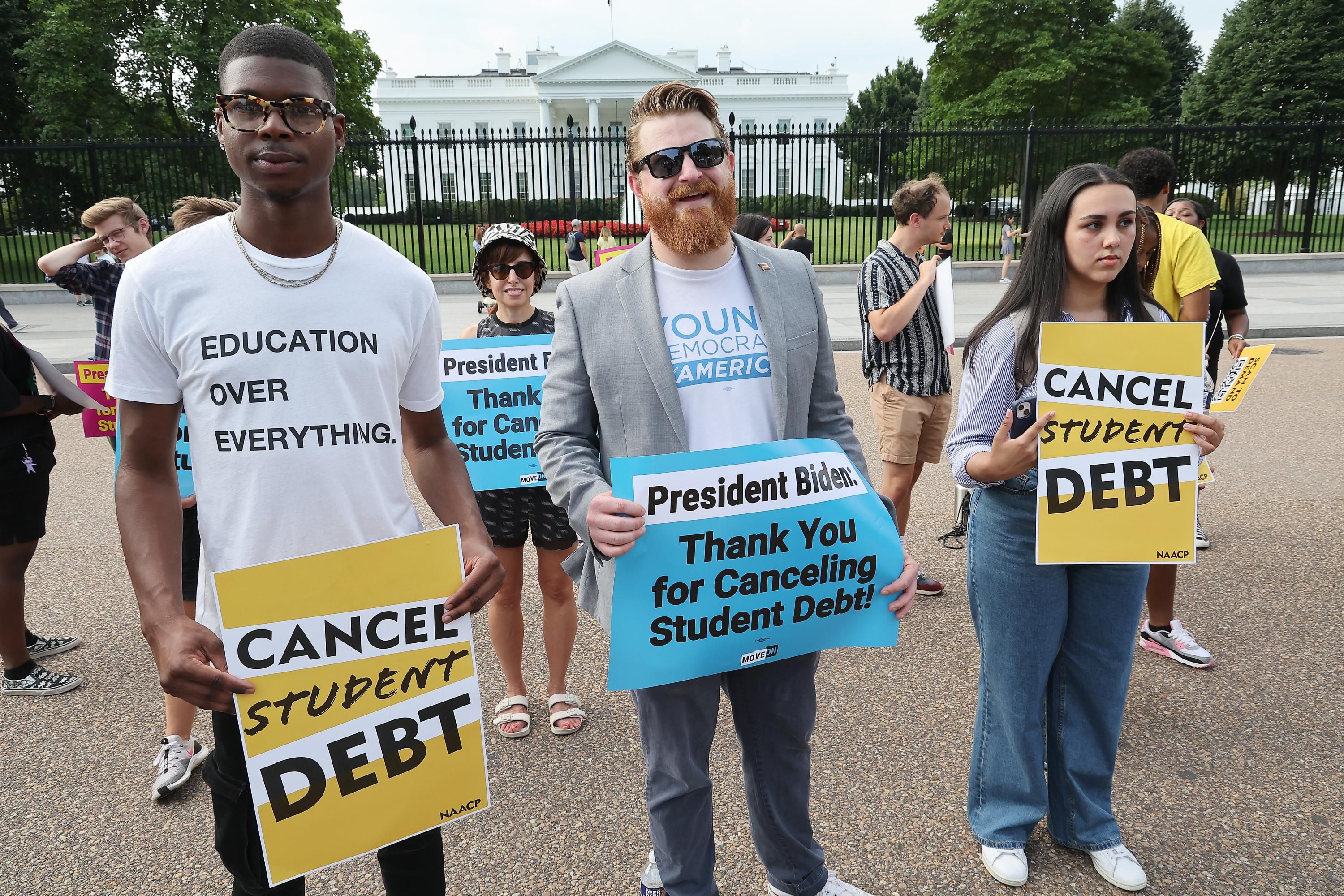 Student borrowers rally in support of debt relief