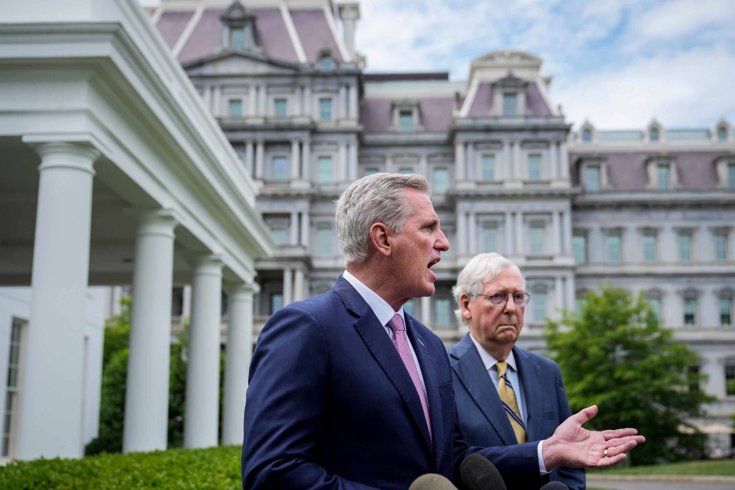 House Minority Leader Kevin McCarthy speaks at a press conference