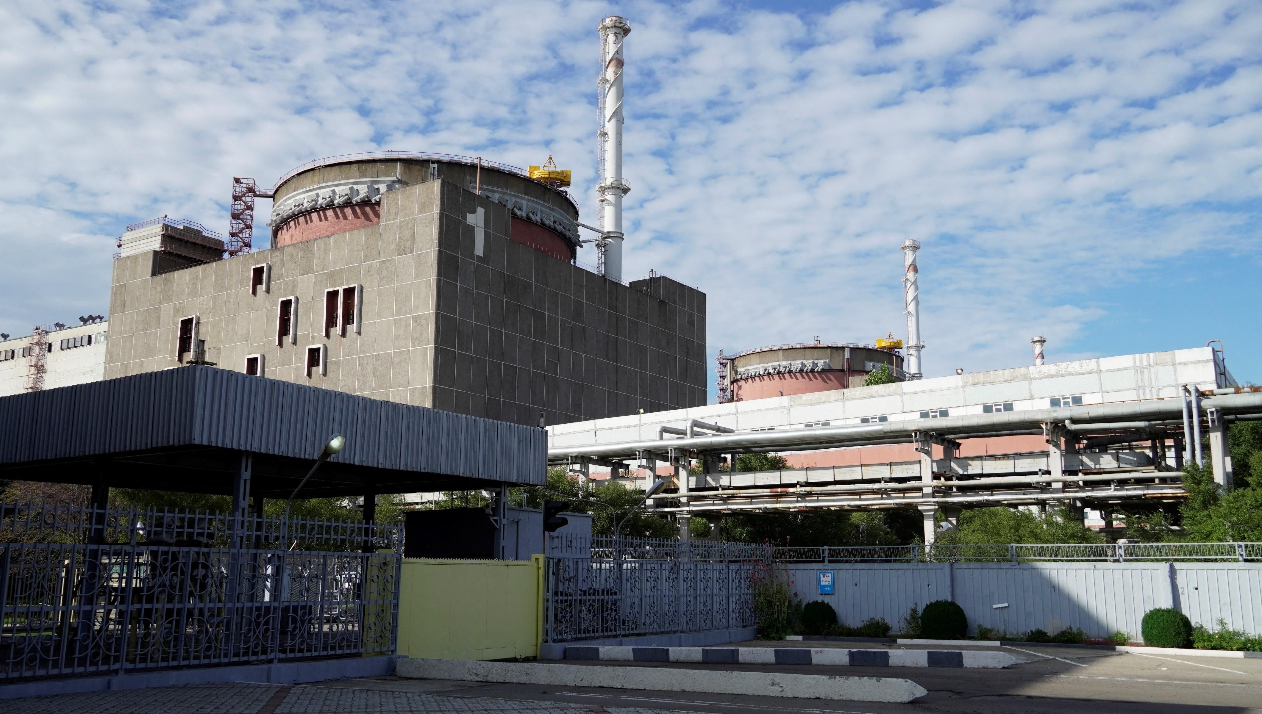 The Zaporizhzhia nuclear power plant in southeastern Ukraine is shown on September 11, 2022.