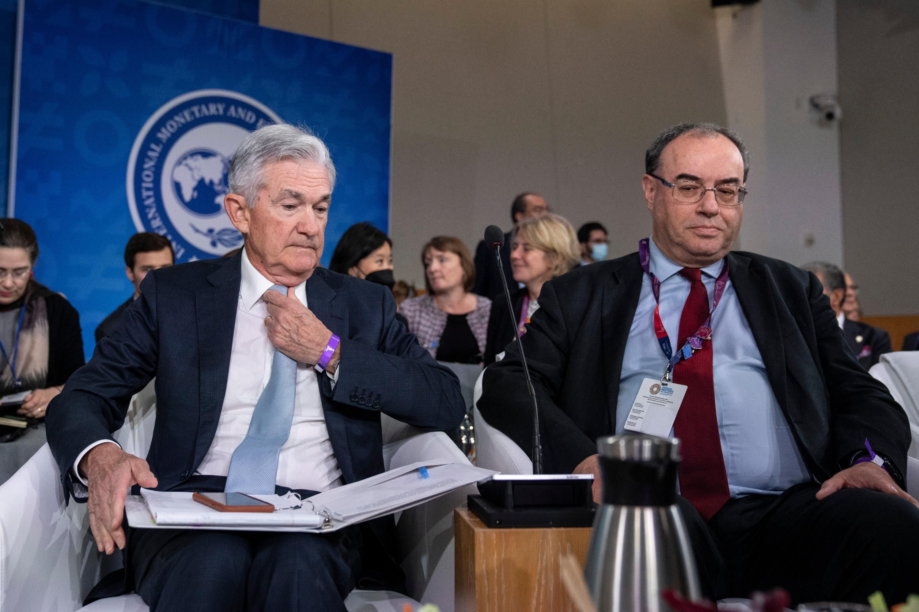 Federal Reserve Chair Jerome Powell attends a meeting in Washington, D.C.