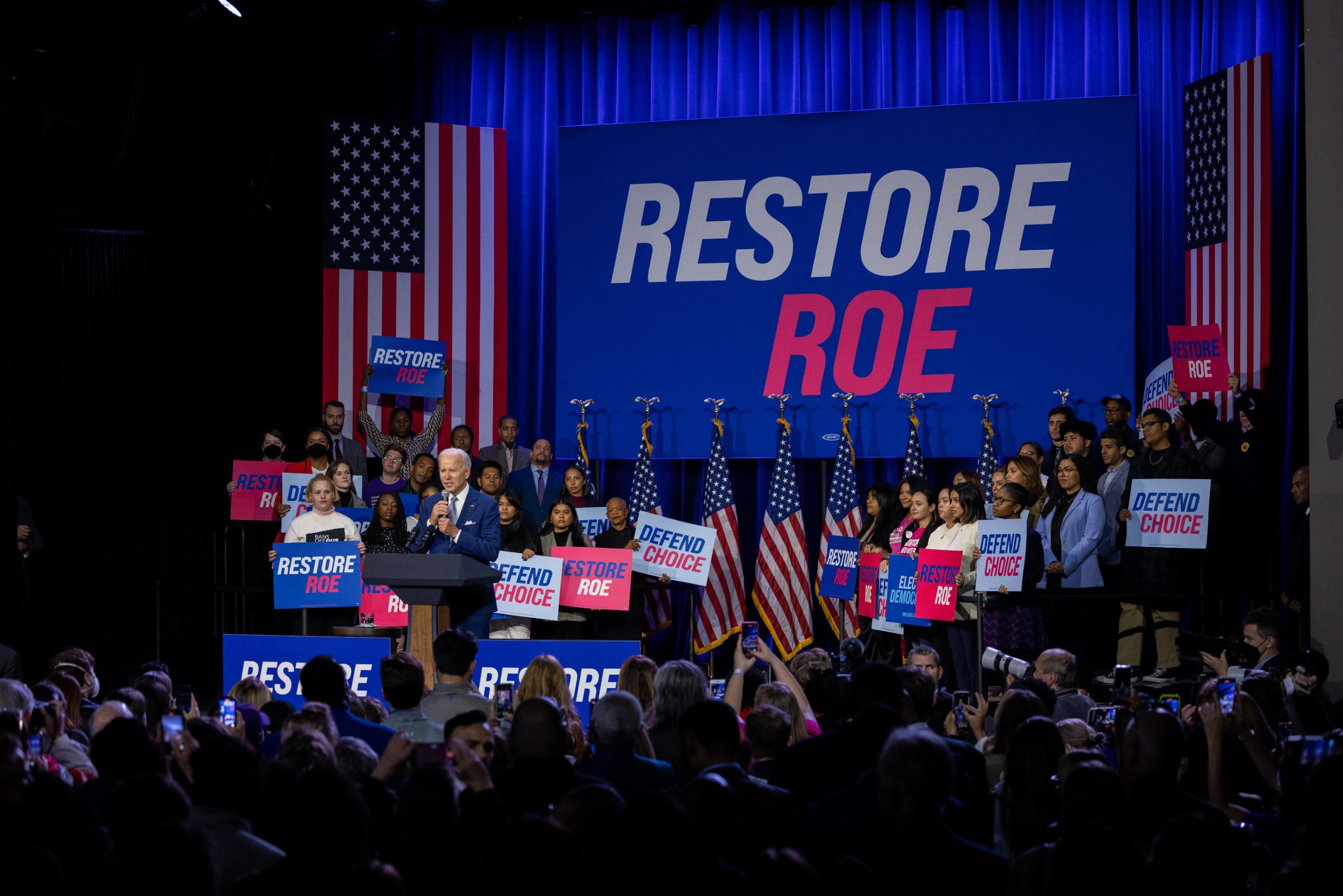 President Joe Biden speaks about abortion rights