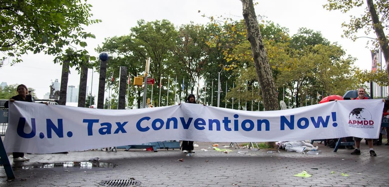UN tax convention banner