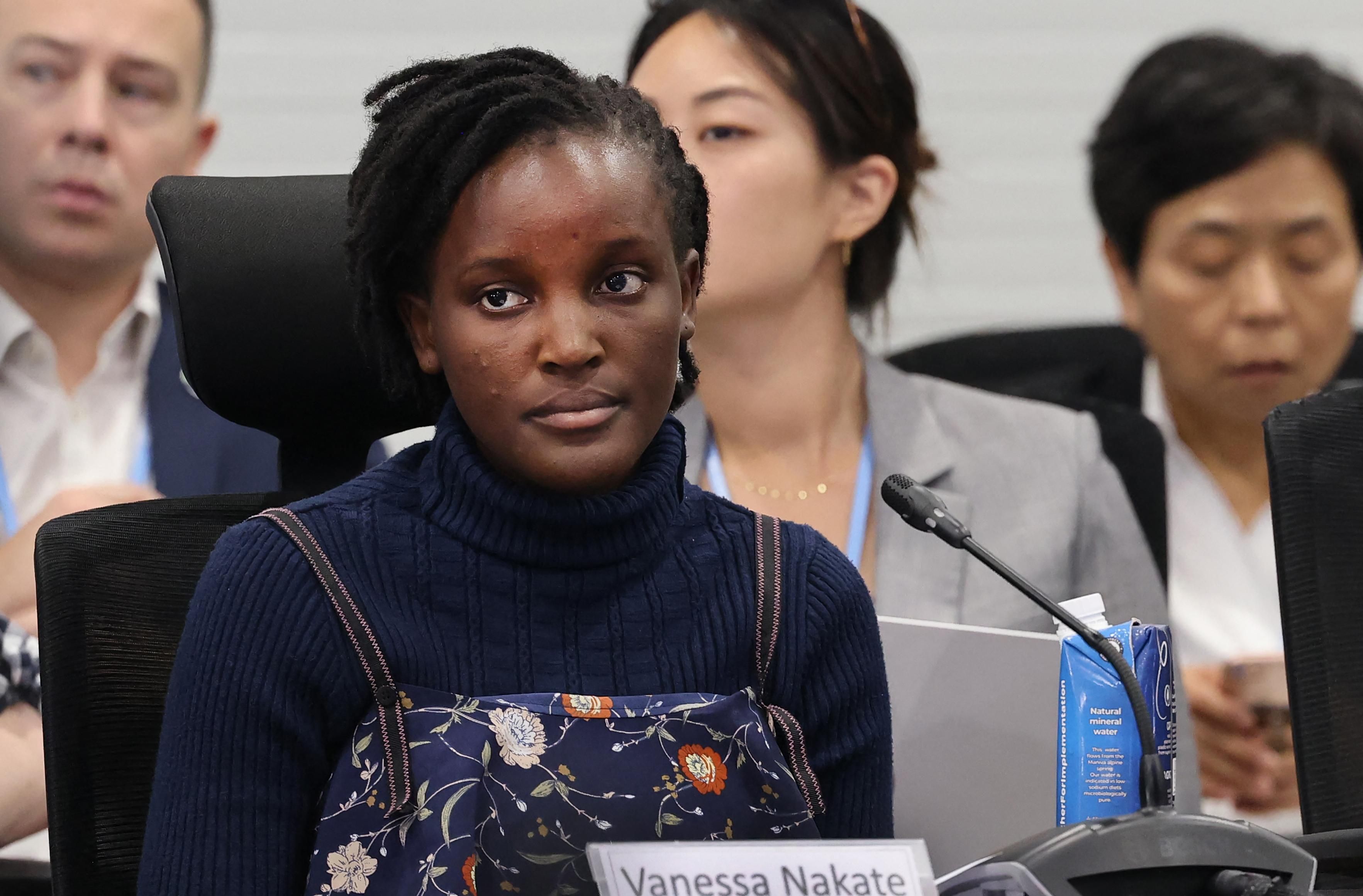 Ugandan activist Vanessa Nakate prepares to deliver a speech to the G20 in Sharm El-Sheikh, Egypt on November 15, 2022.