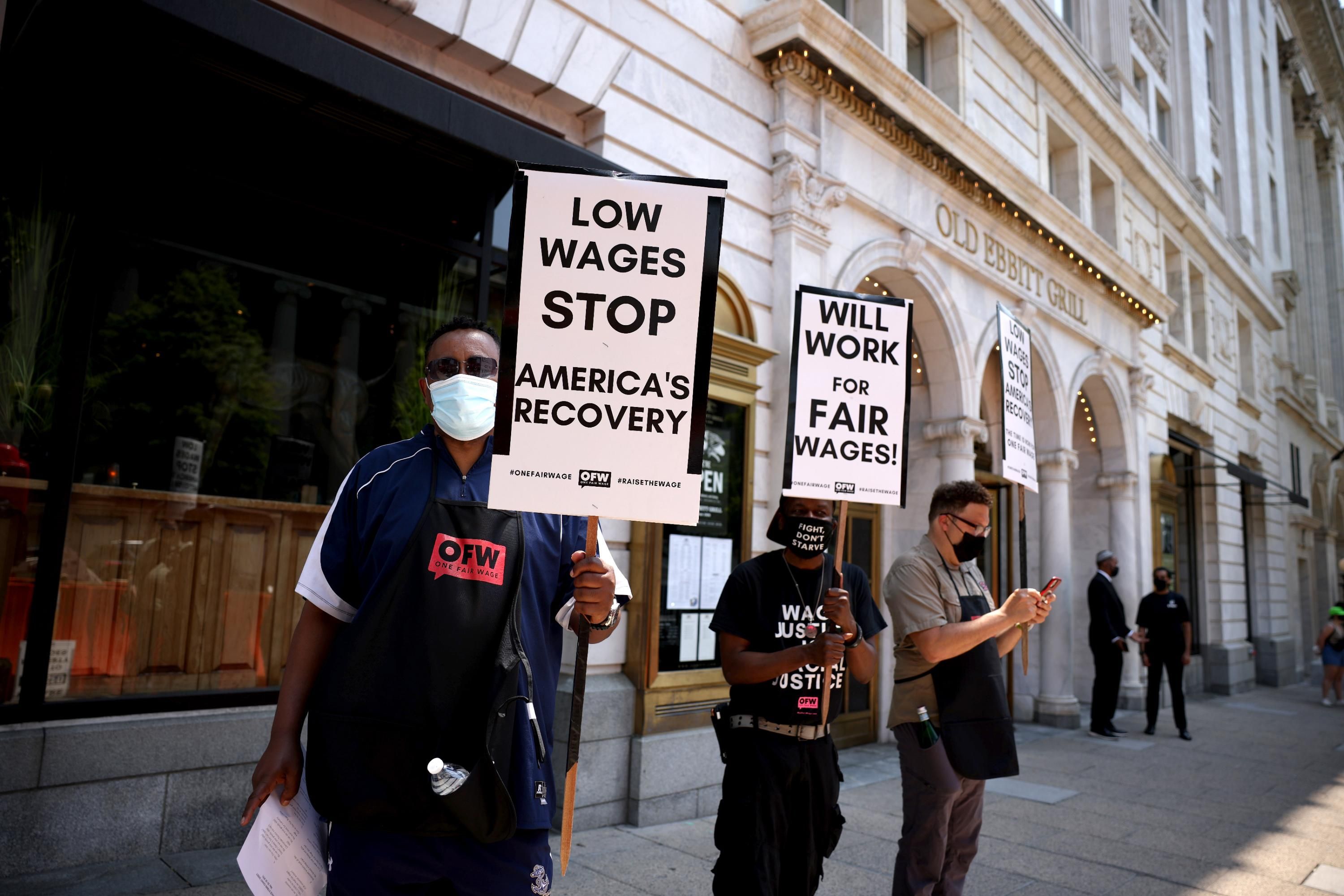 Workers protest low wages in Washington, D.C.