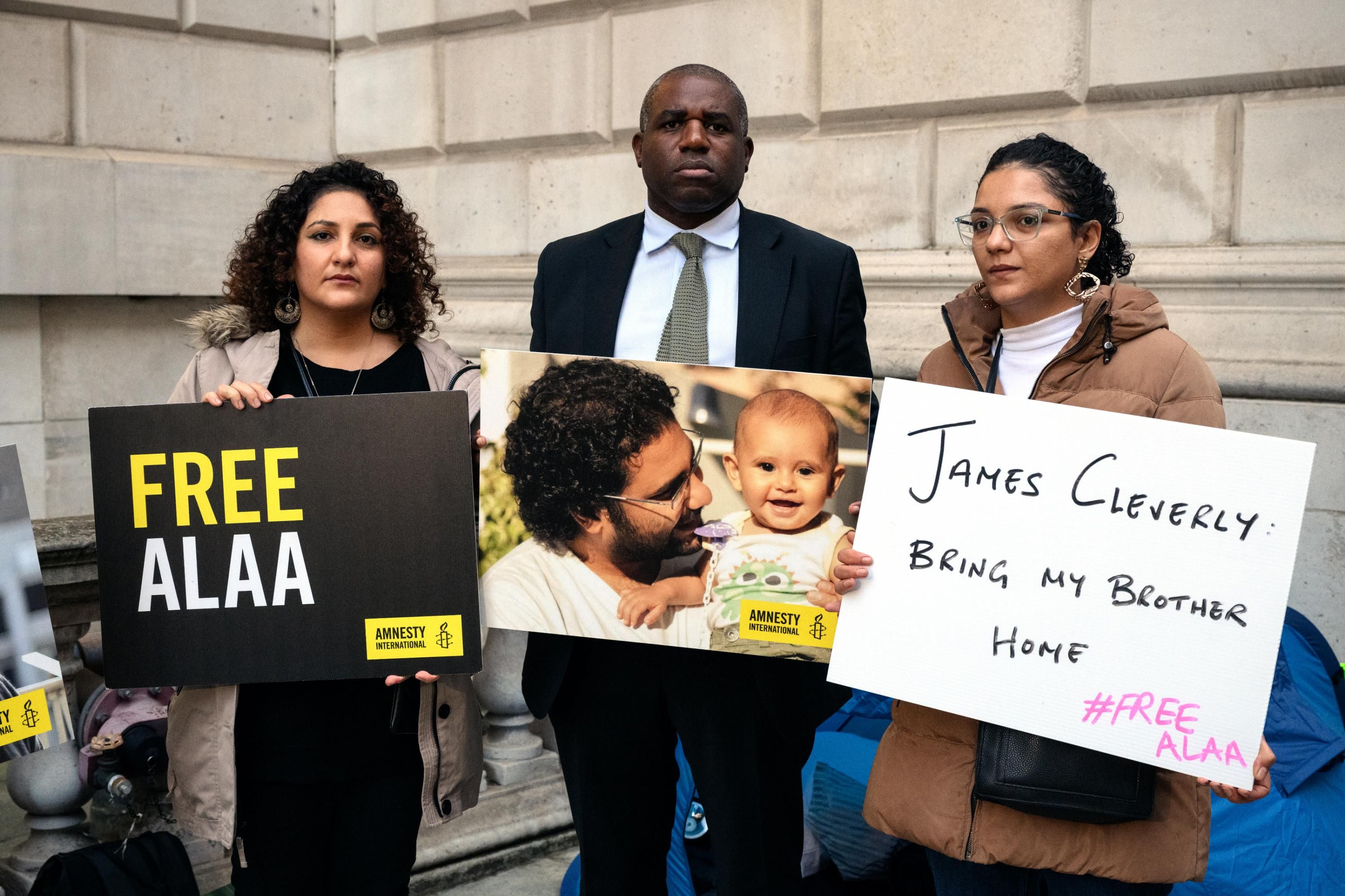 A protest demands Egypt free Alaa Abd el-Fattah 
