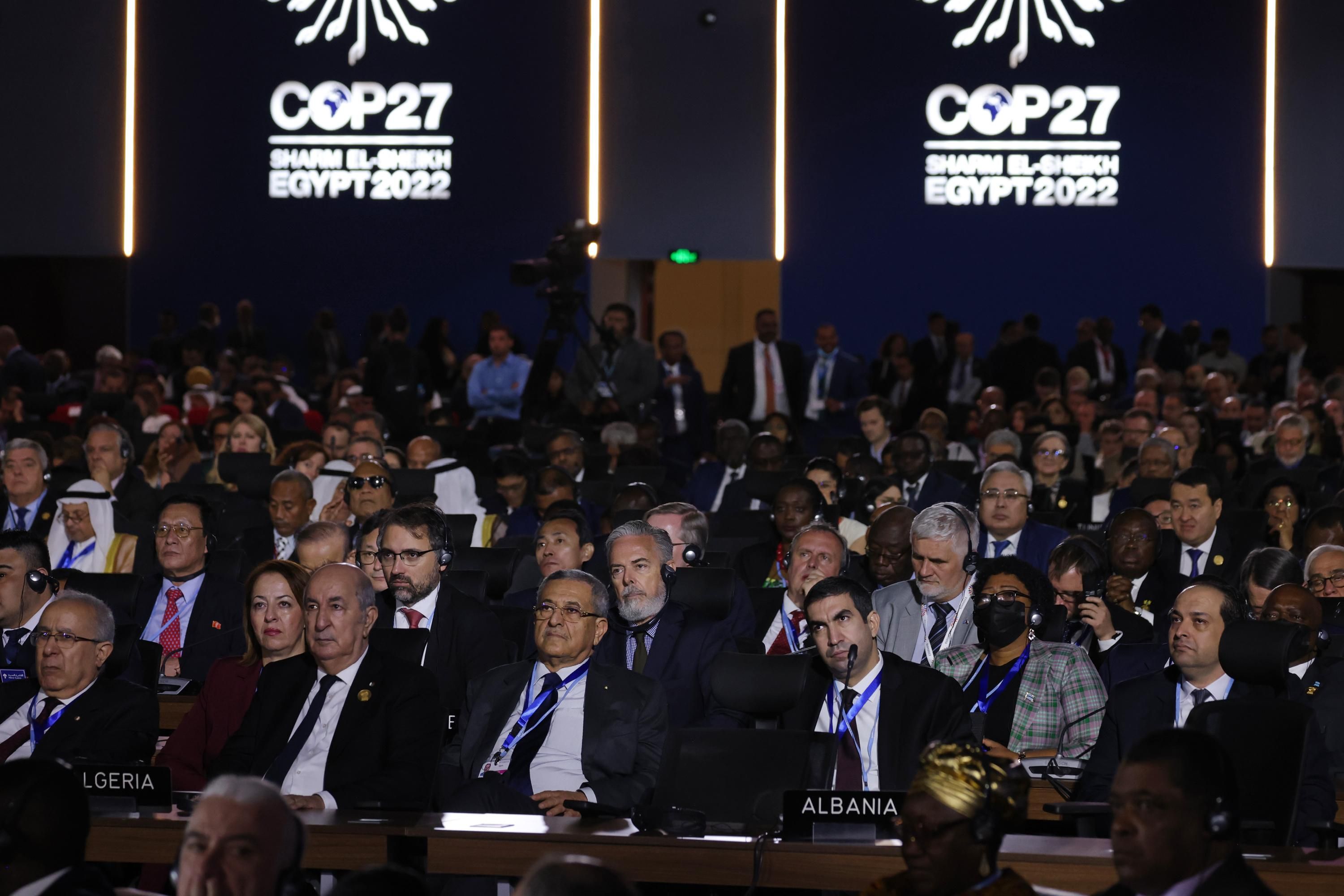 Delegates attend the COP27 talks in Egypt