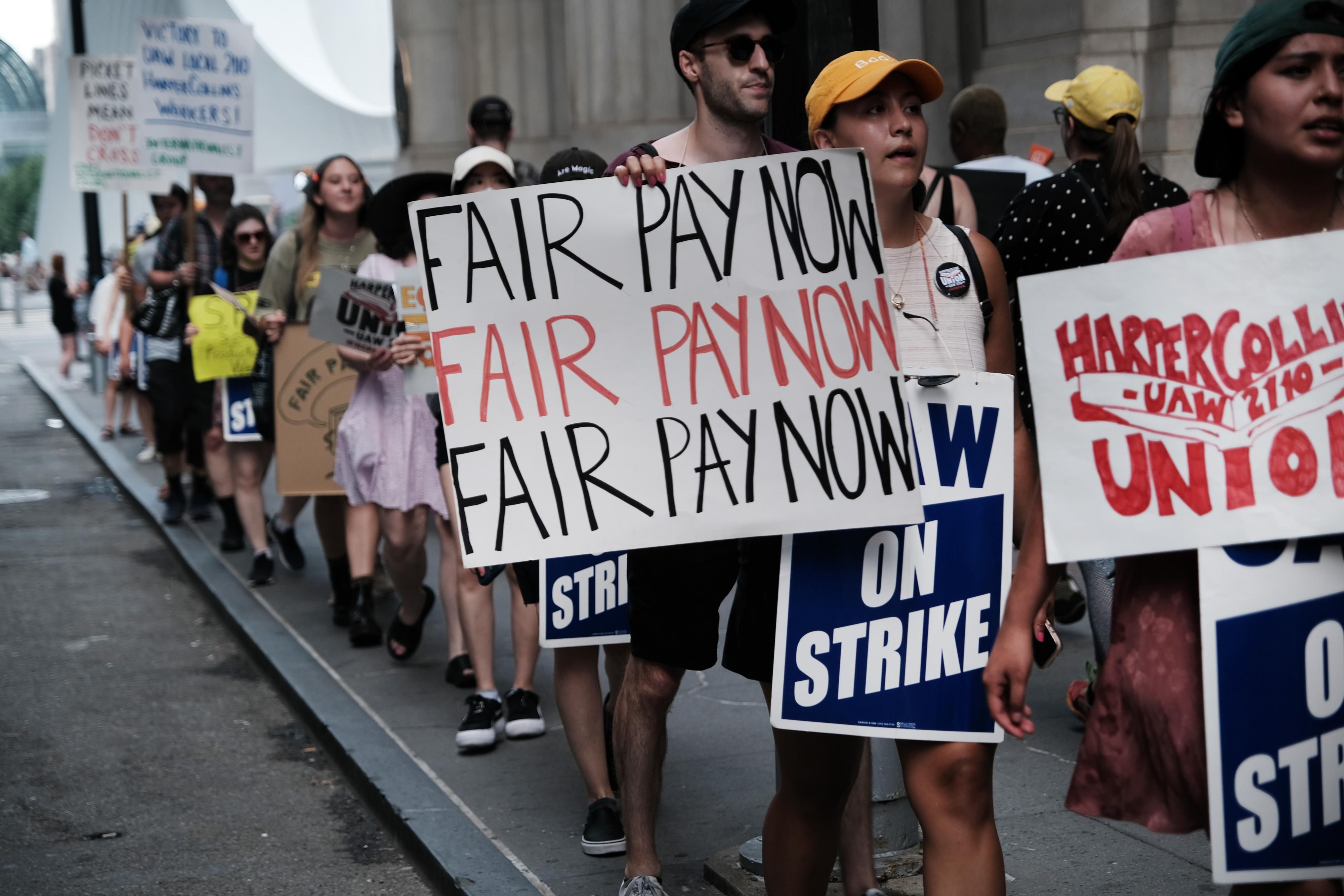 HarperCollins workers on strike