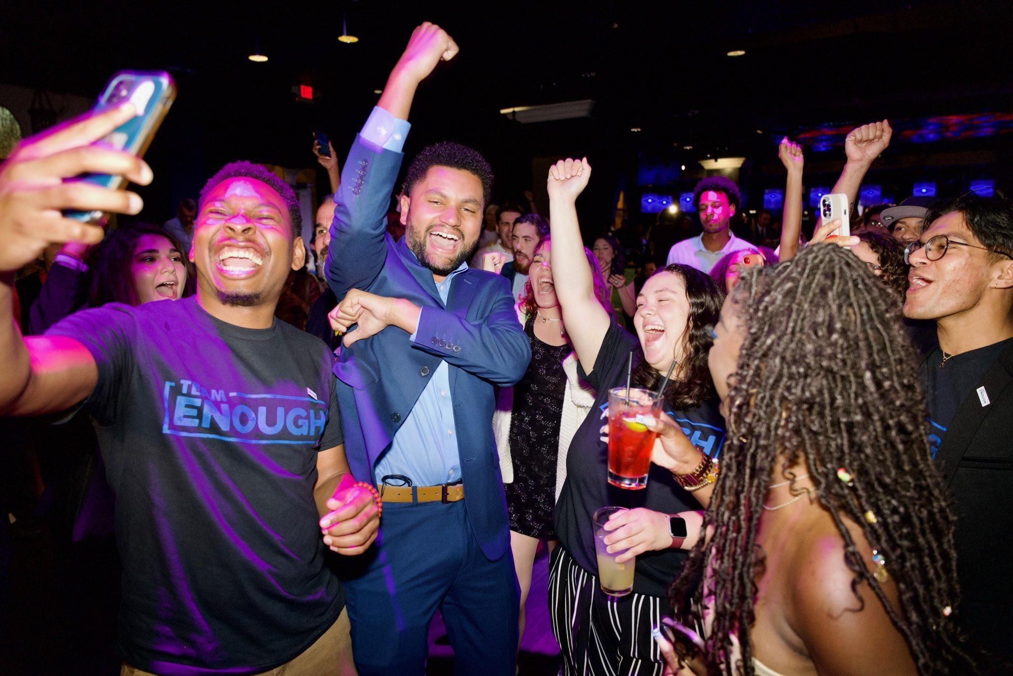 Maxwell Frost celebrates victory in Florida U.S. House race