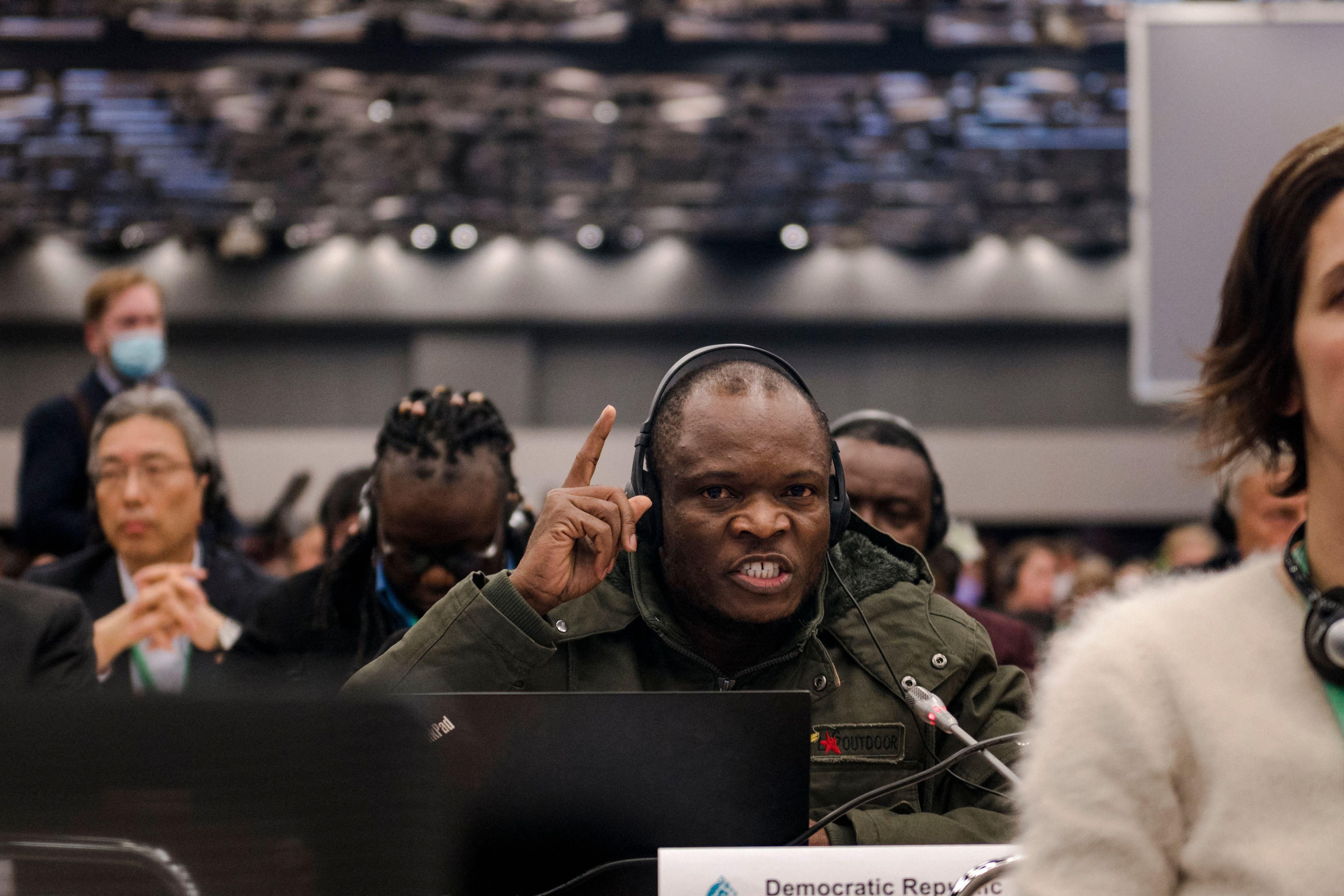Delegate from Democratic Republic of Congo during biodiversity summit