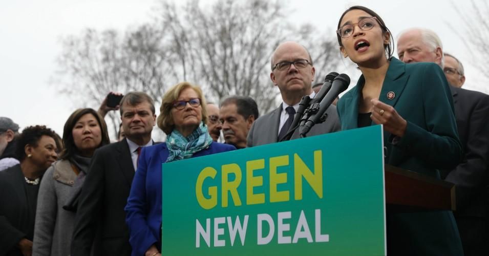 Rep. Alexandria Ocasio-Cortez (D-N.Y.), a lead sponsor of the Green New Deal, on Tuesday critized the Democratic presidential debate moderators for not asking any climate crisis-related questions. (Photo: Senate Democrats/flickr/cc)