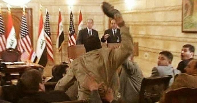 Man Celebrated for Throwing Shoes at �Criminal� Bush Is