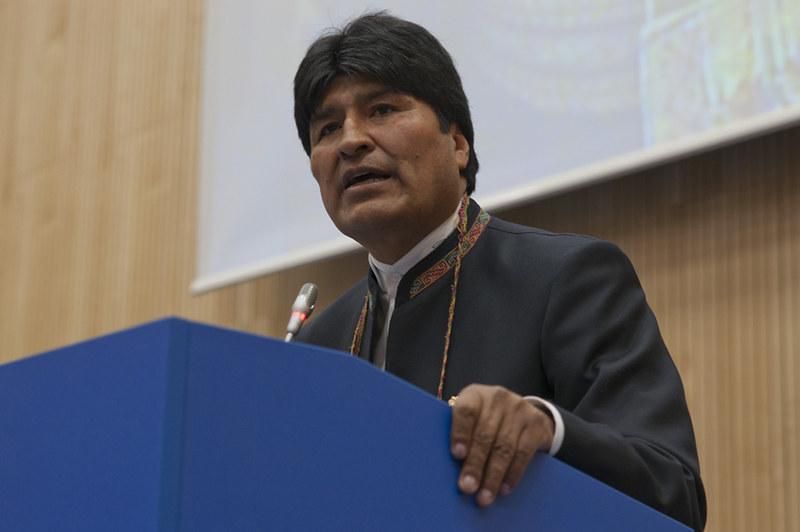 Evo Morales was Bolivia’s first indigenous leader, was credited with lifting nearly a fifth of Bolivia’s population out of poverty since he took office in 2006. (Photo: UNIS Vienna/flickr/cc)
