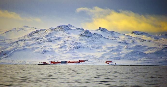 View of China's military base in the King George island, in Antarctica, on March 13, 2014.
