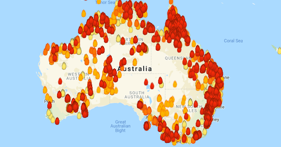 Australia is engulfed in flames. 