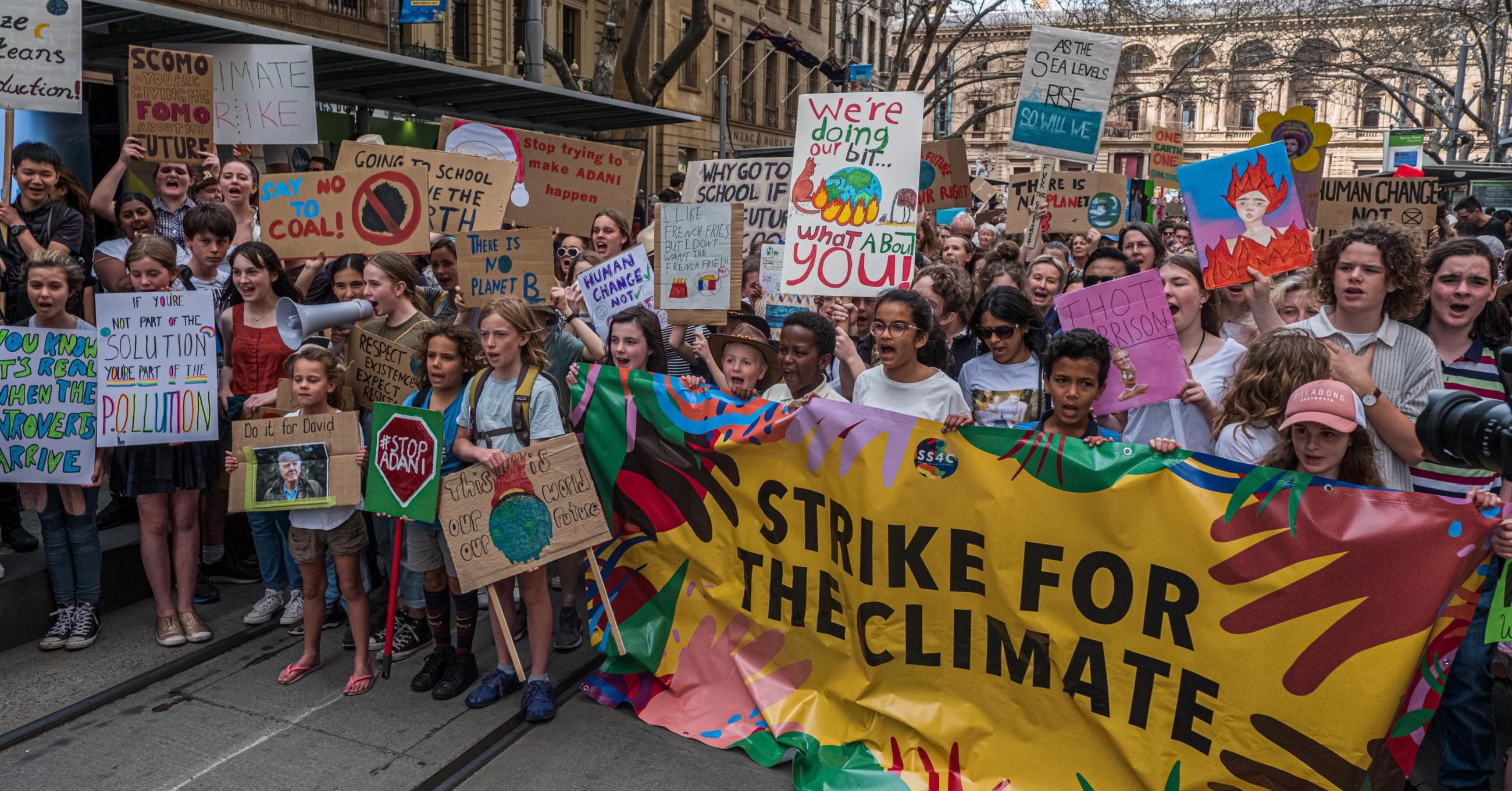 Australian youth lead a September 20, 2019 rally and march for climate action in Melbourne, Victoria. (Photo: Asanka Ratnayake/Getty Images)