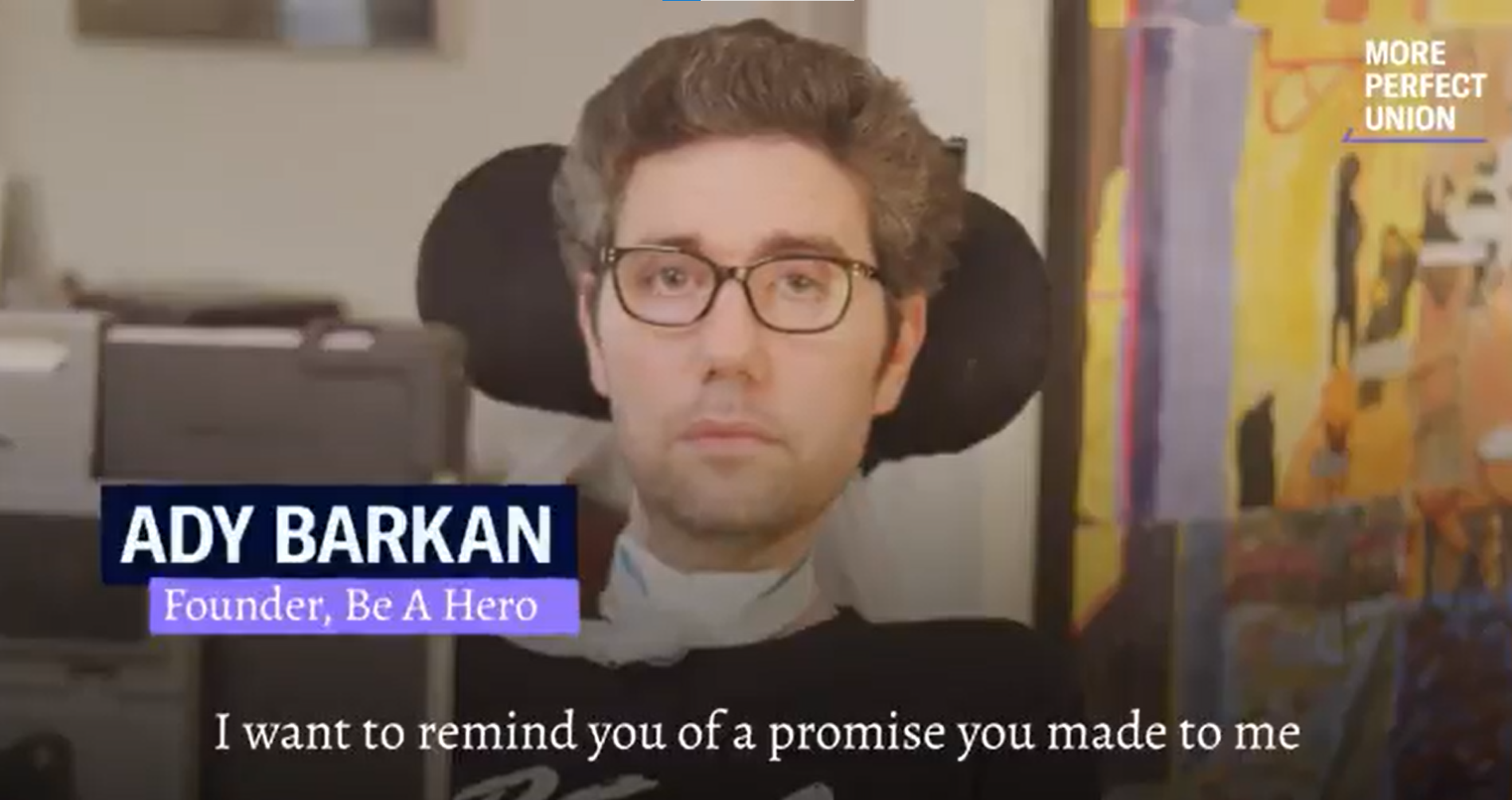 "In a few days, at the WTO meeting, all eyes will be on America," said Medicare for All advocate Ady Barkan on April 29, 2021. (Photo: Twitter screengrab via More Perfect Union)