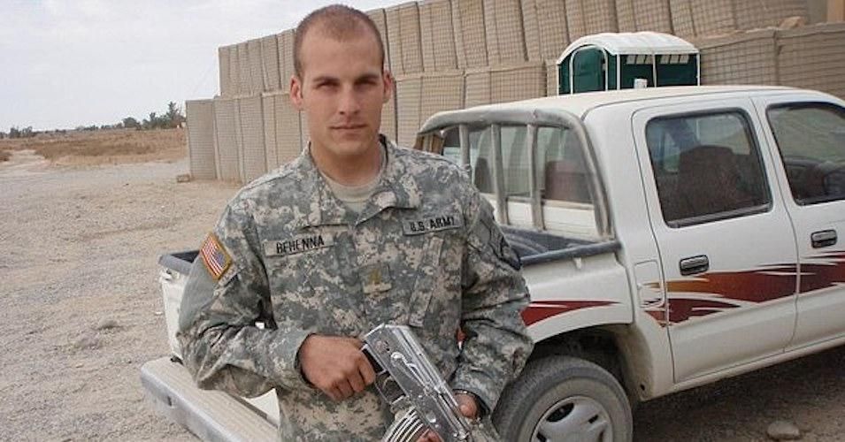 President Trump has granted former Army 1st Lt. Michael Behenna a full pardon for his charge of unpremeditated murder in a combat zone. Behanna is pictured in Iraq in 2008, shortly before he murdered an Iraqi prisoner. 