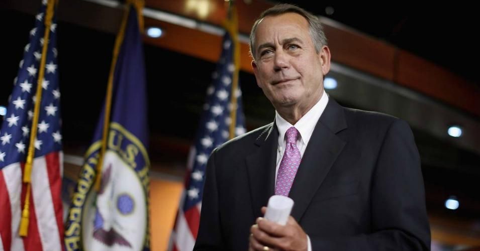  House Speaker John Boehner (R., Ohio) leaves a news conference Thursday. (Photo: Chip Somodevilla/Getty Images)