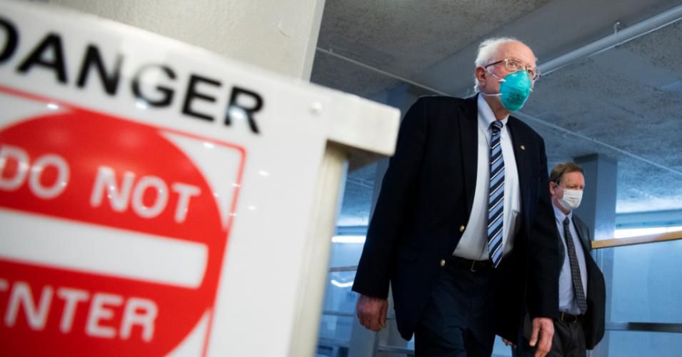 U.S. Sen. Bernie Sanders (I-Vt.) is seen in the Senate subway in the Capitol on Wednesday, December 9, 2020. (Photo: Tom Williams/CQ-Roll Call, Inc via Getty Images)