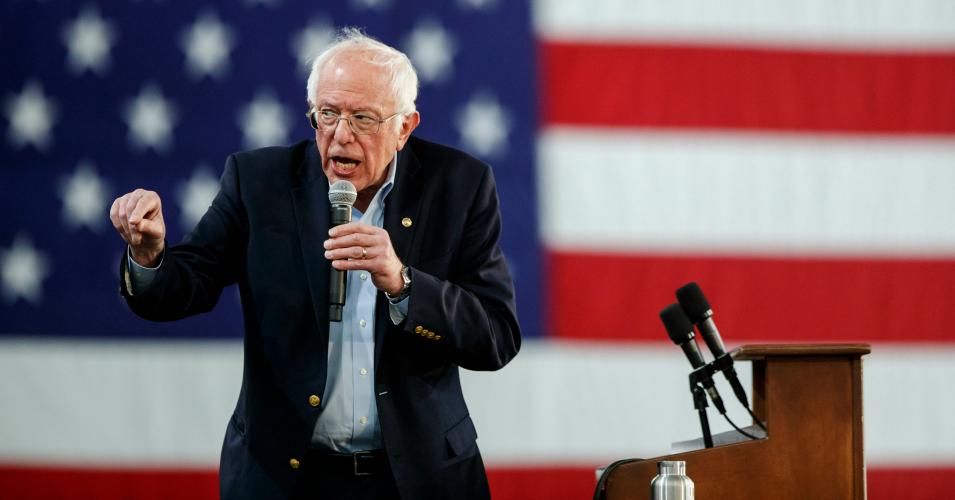 Sen. Bernie Sanders attends a campaign rally in Springfield, Virginia on Feb. 29, 2020.