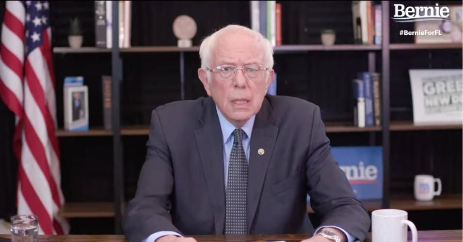 Democratic presidential candidate Sen. Bernie Sanders (I-Vt.) talks about his plan to deal with the coronavirus pandemic on March 17, 2020 in Washington, D.C. (Photo: Screengrab/BernieSanders.com)
