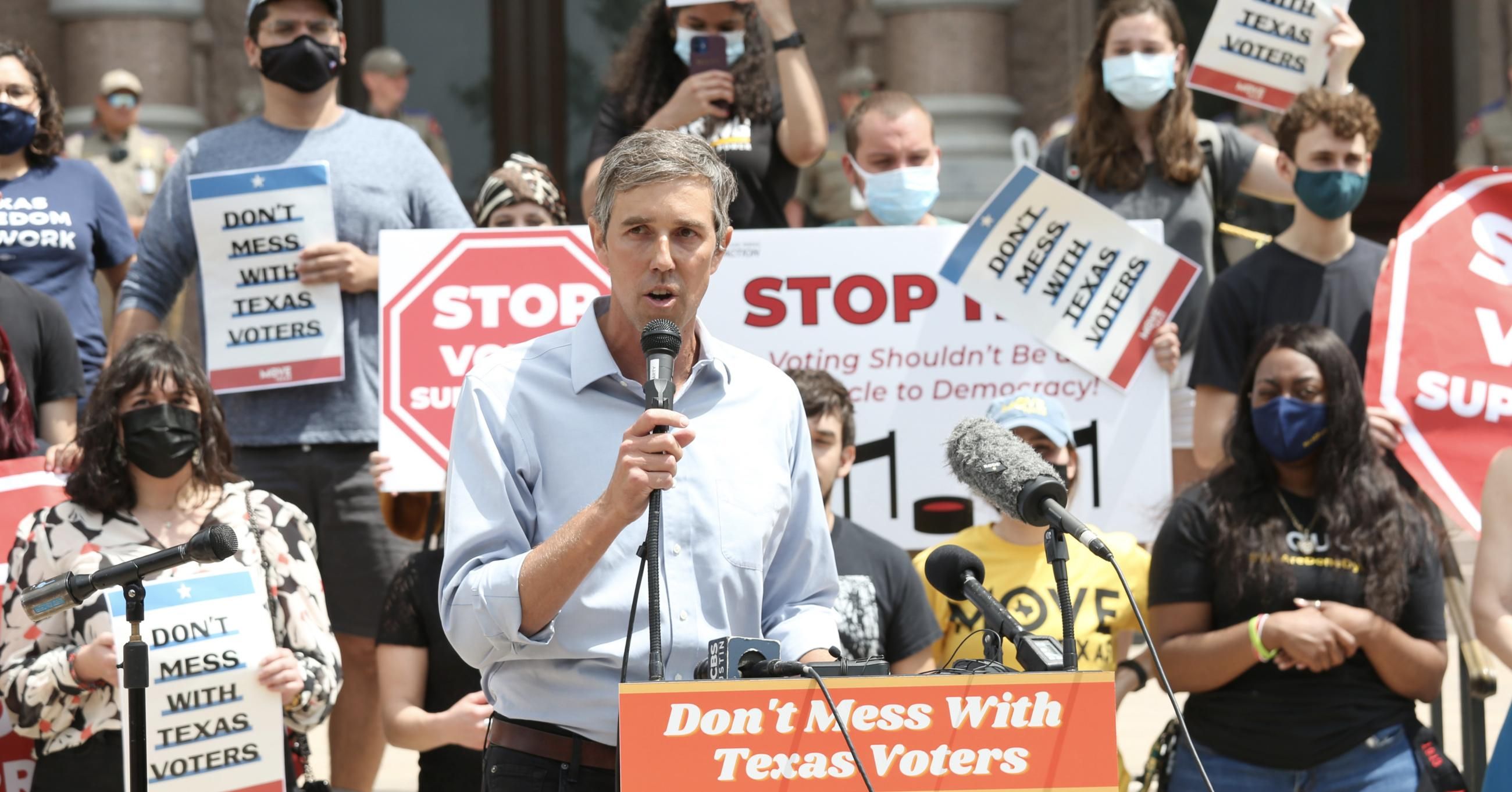 Former Congressman Beto O'Rourke, a Democrat from Texas, speaks during the "Texans Rally For Our Voting Rights" on May 8, 2021 in Austin, Texas. 