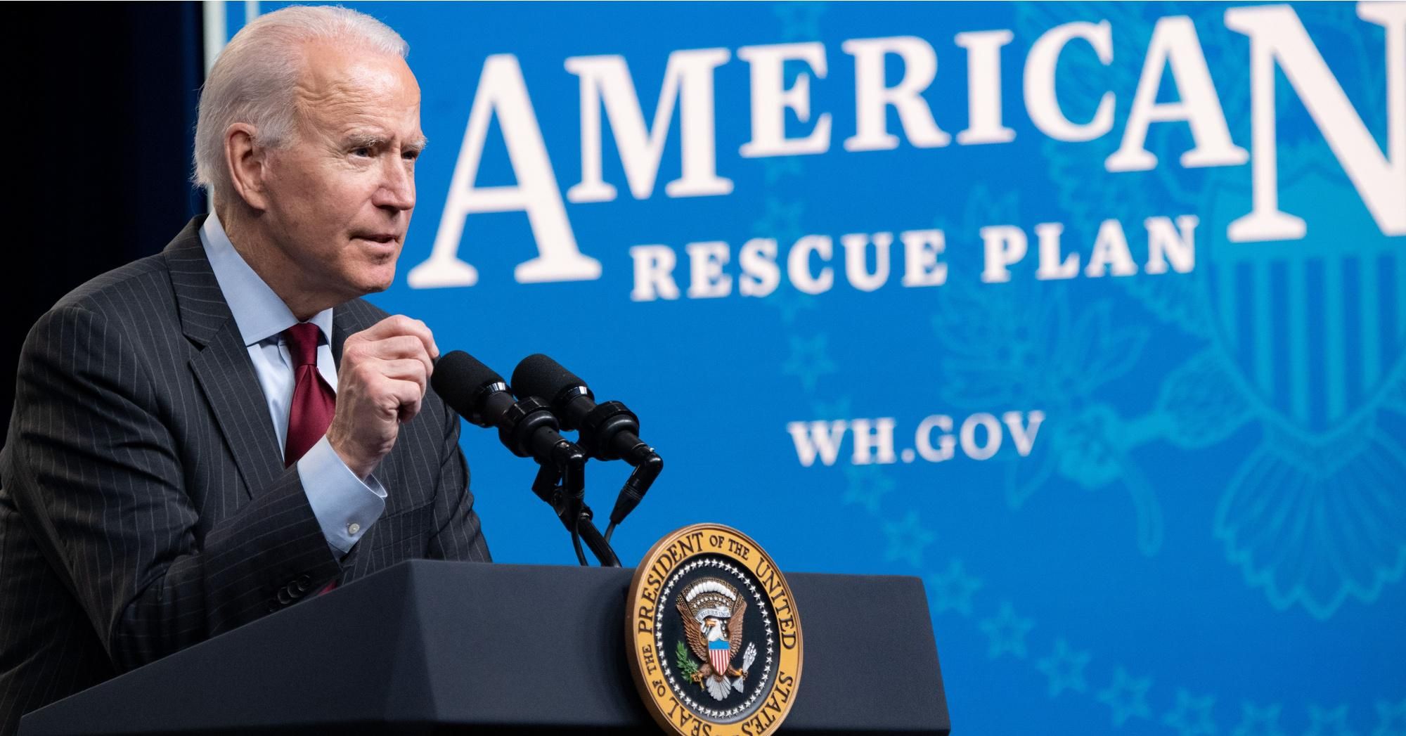 President Joe Biden touts the American Rescue Plan and Paycheck Protection Program during a February 22, 2021 address at the Eisenhower Executive Office Building in Washington, D.C. (Photo: Saul Loeb/AFP via Getty Images) 