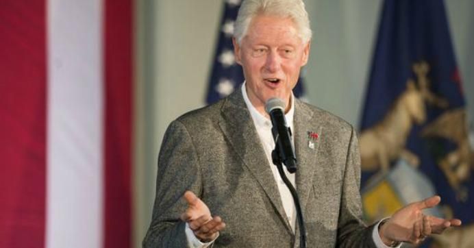 Former President Bill Clinton, campaigning for his wife at the University of Michigan Flint Campus, said that when it comes to public health, "The insurance model doesn't work." (Photo: Virginia Lozano /The Detroit News)