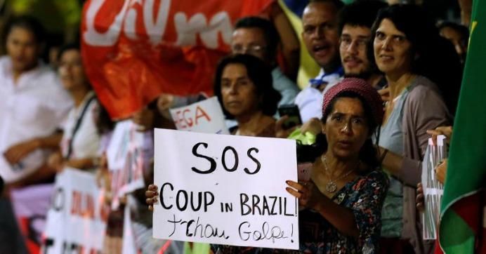 Rousseff supporters protest her impeachment in May. (Photo: Getty)
