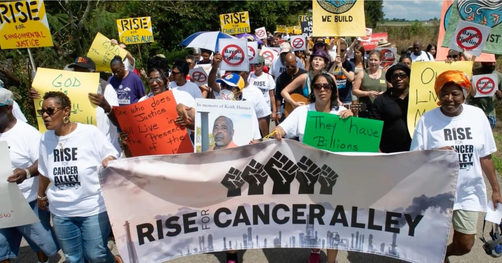Activists led by members of RISE St. James rally and march against Formosa Plastics' $12-billion Sunshine Project in St. James Parish, Louisiana in this undated photo. (Photo: Story Center/YouTube) 