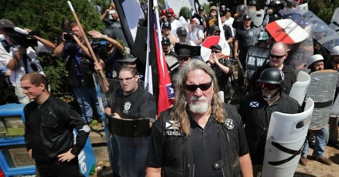white supremacists gathered in Charlottesville