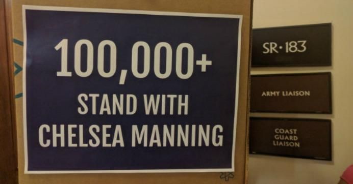 Chelsea Manning petitions delivered to US Army 