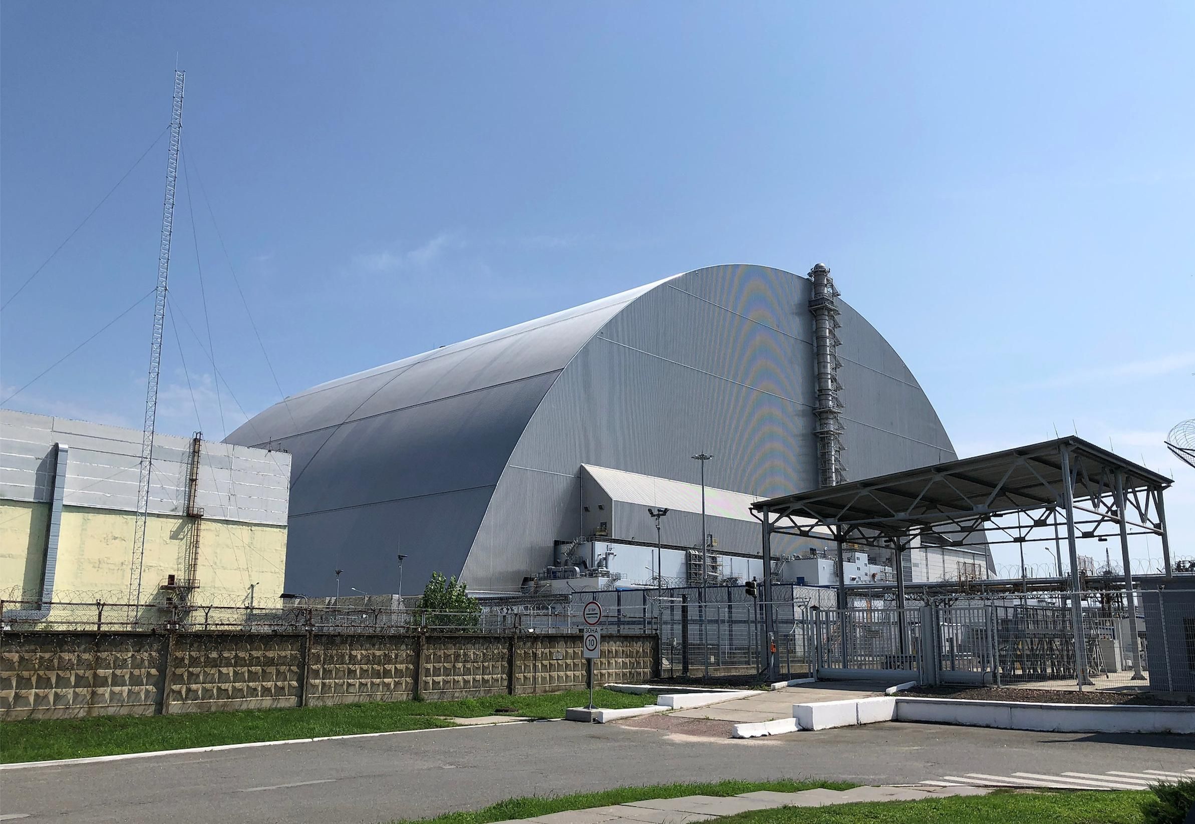 The New Safe Confinement arch over what was once Reactor Four at the Chernobyl nuclear power plant in Ukraine is the world's largest mobile steel structure. (Photo: Clay Gilliland/Flickr/cc)