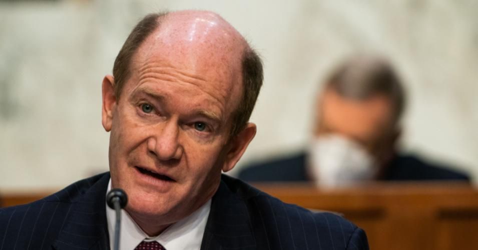 Sen. Chris Coons (D-Del.), worth more than $10 million, was one of eight Democrats to vote against including a federal minimum wage increase in the Senate's coronavirus relief package. (Photo: Demetrius Freeman/The Washington Post/AFP via Getty Images)