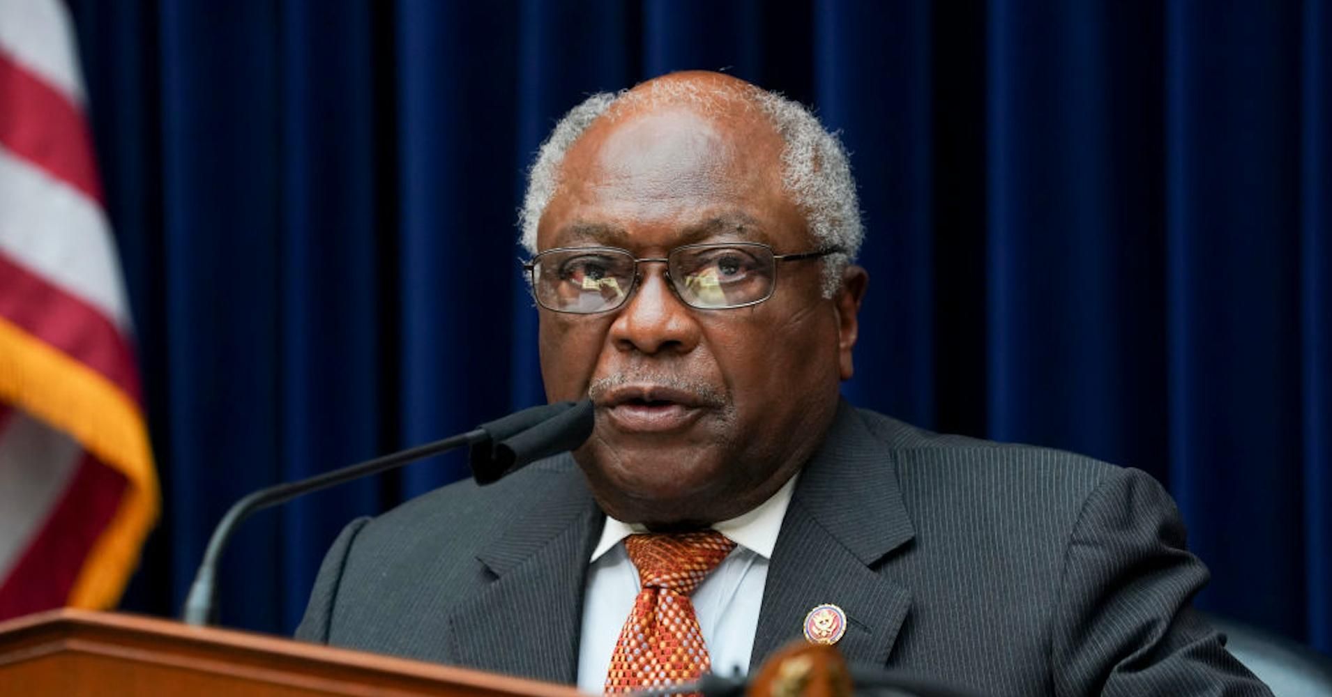 House Majority Whip James Clyburn (D-SC), chairman of the House Select Subcommittee on the Coronavirus Crisis, speaks during a hearing on September 23, 2020 in Washington, DC. Powell yesterday said the U.S. economy has a long way to go before fully recovering from the coronavirus pandemic and will need further support. (Photo by Stefani Reynolds-Pool/Getty Images)