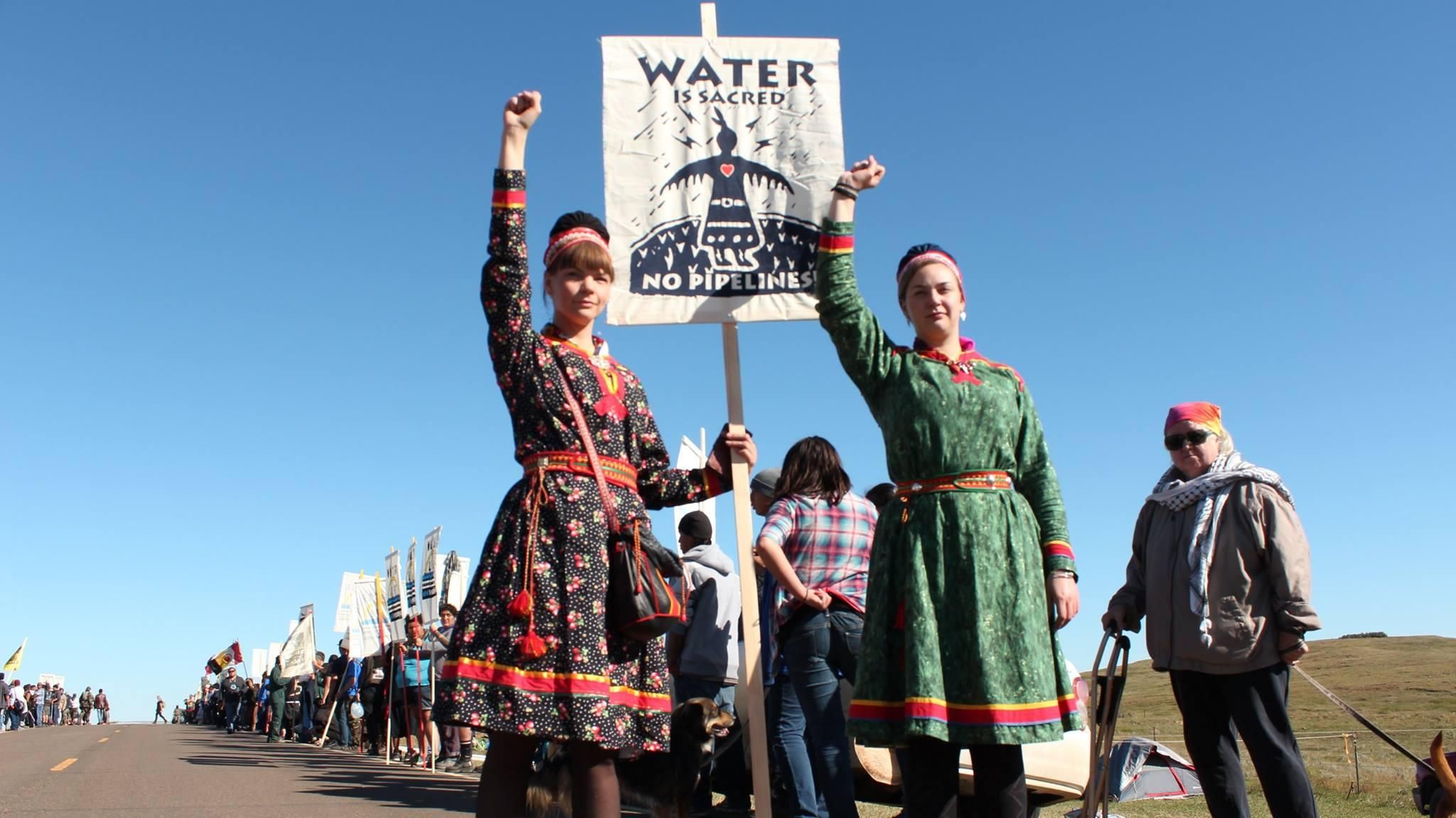 Indigenous Sami people from Norway join the Standing Rock Sioux in their protest against the Dakota Access Pipeline.