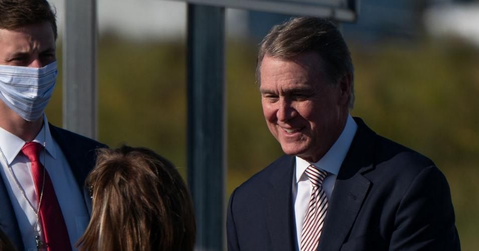U.S. Senator David Perdue (R-Ga.) greets supporters at a campaign rally on October 16, 2020 in Macon, Georgia. President Trump continues to campaign against Democratic presidential nominee Joe Biden with 18 days until election day. (Photo: Elijah Nouvelage/Getty Images)