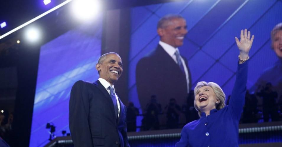 President Barack Obama and Democratic nominee Hillary Clinton. (Photo: Getty)